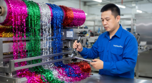 tinsel banner Manufacturing Process 