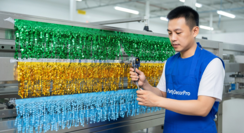 tinsel banner Manufacturing Process 