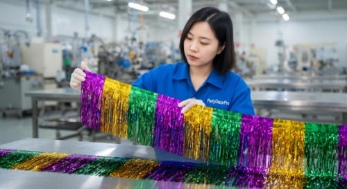 tinsel fringe garland Manufacturing Process 4