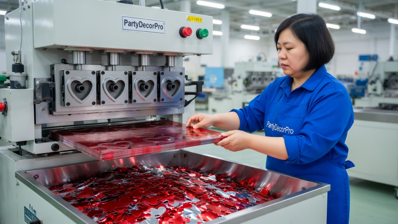 valentines day confetti Manufacturing Process 
