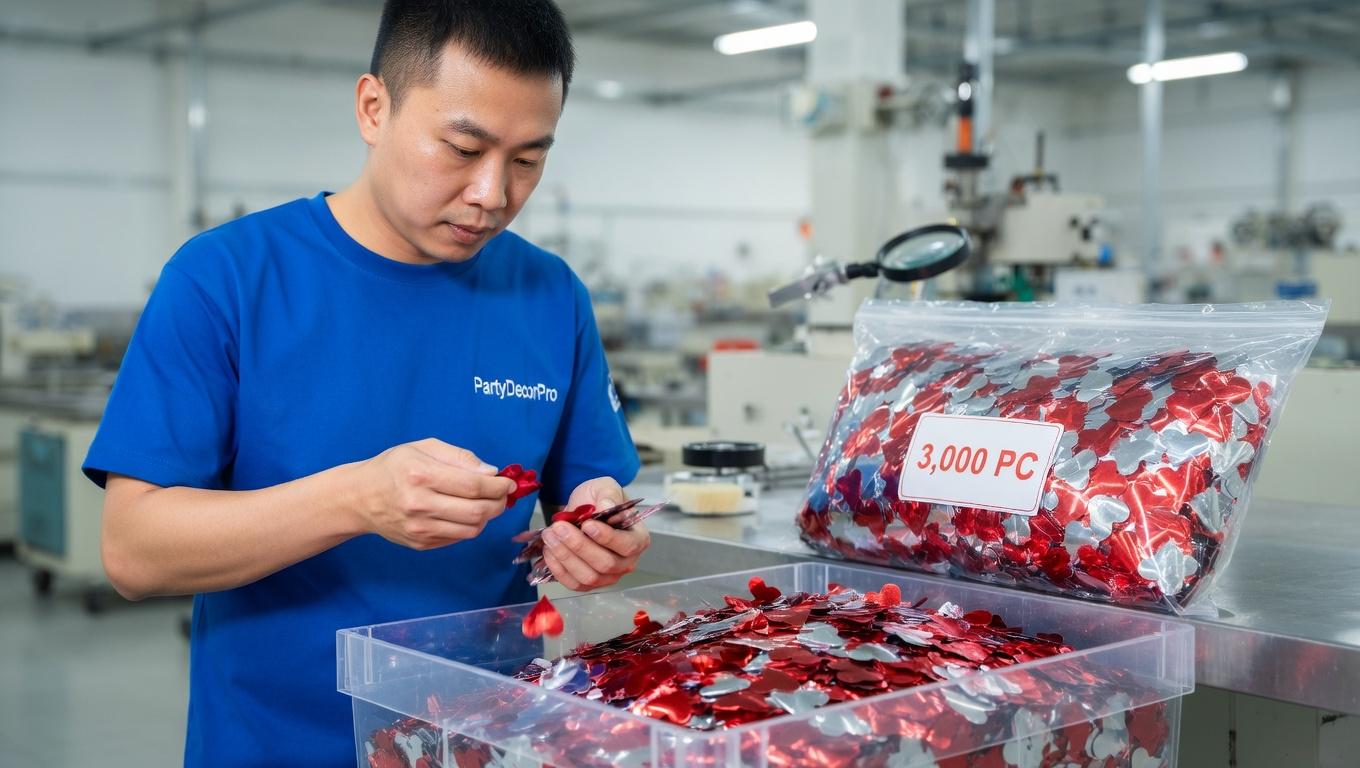 valentines day confetti Manufacturing Process 