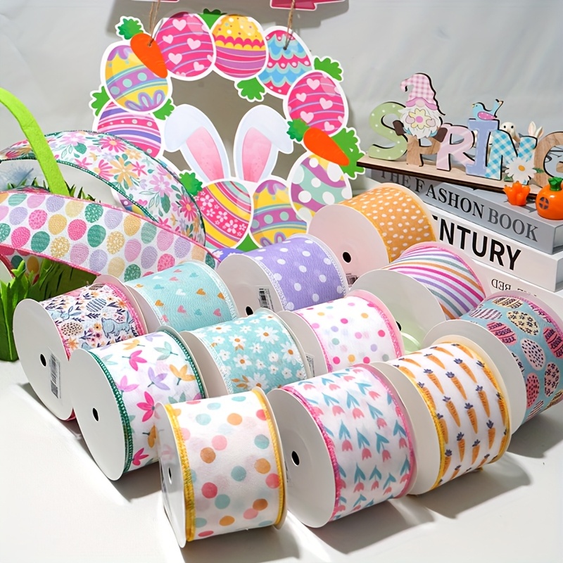 Custom Ribbon Manufacturer - Easter Floral Bunny Craft Ribbon