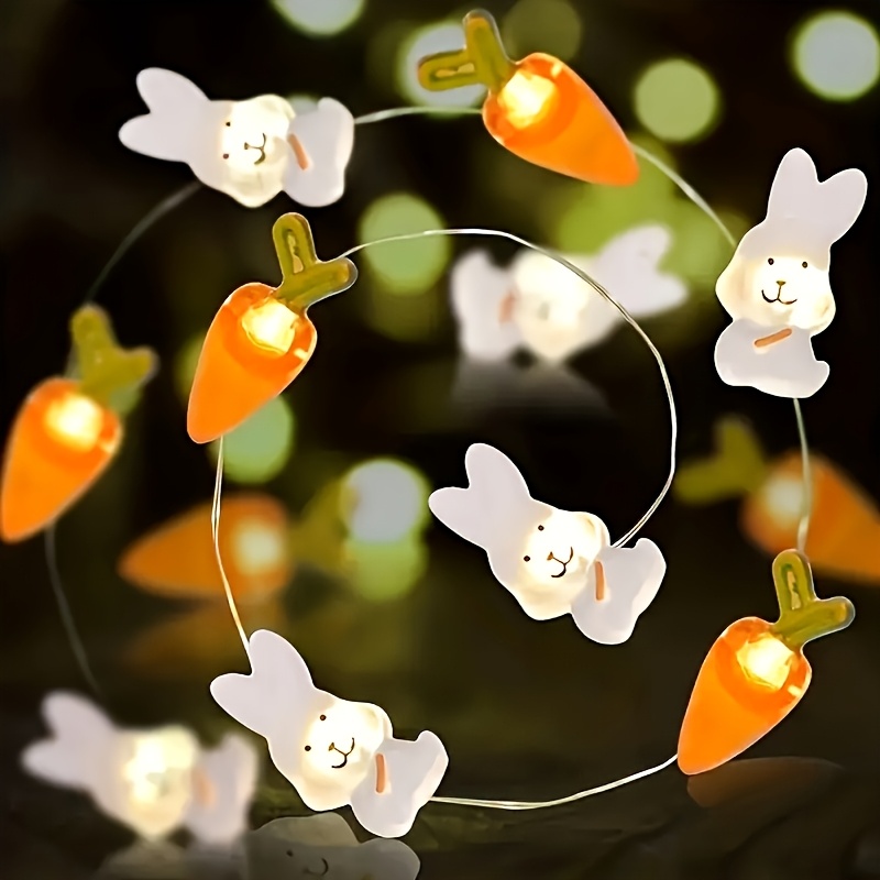 LED String Lights Manufacturer - Easter Rabbit & Carrot Fairy Lights