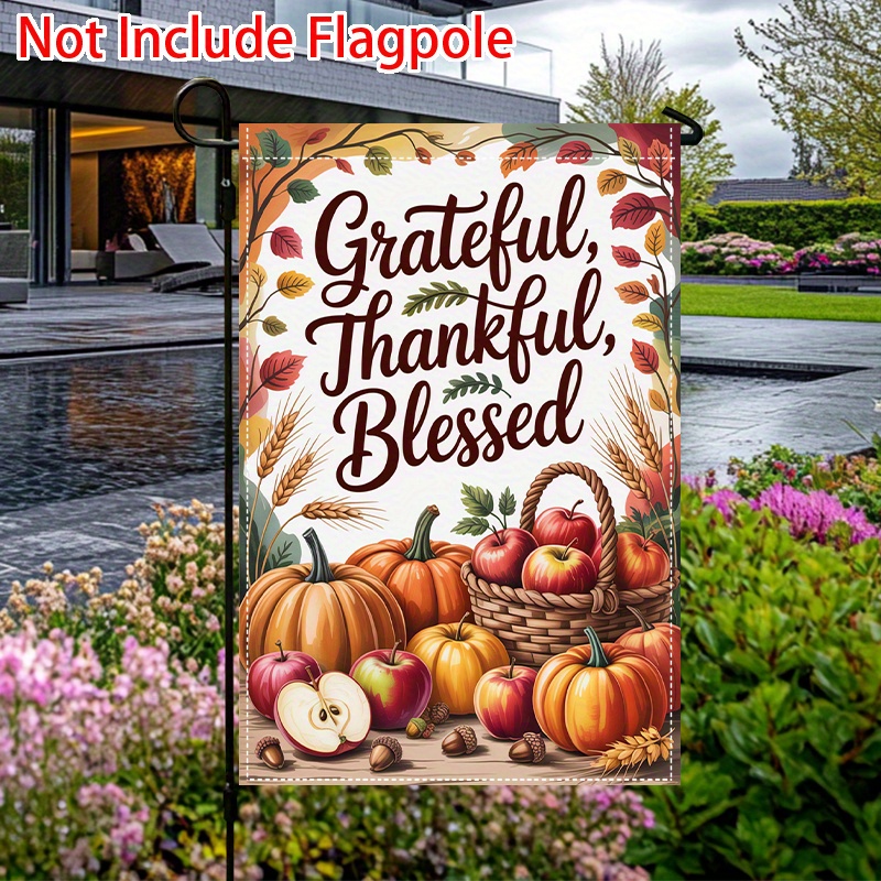 Custom Polyester Flag Manufacturer - Thanksgiving Harvest Garden Flag