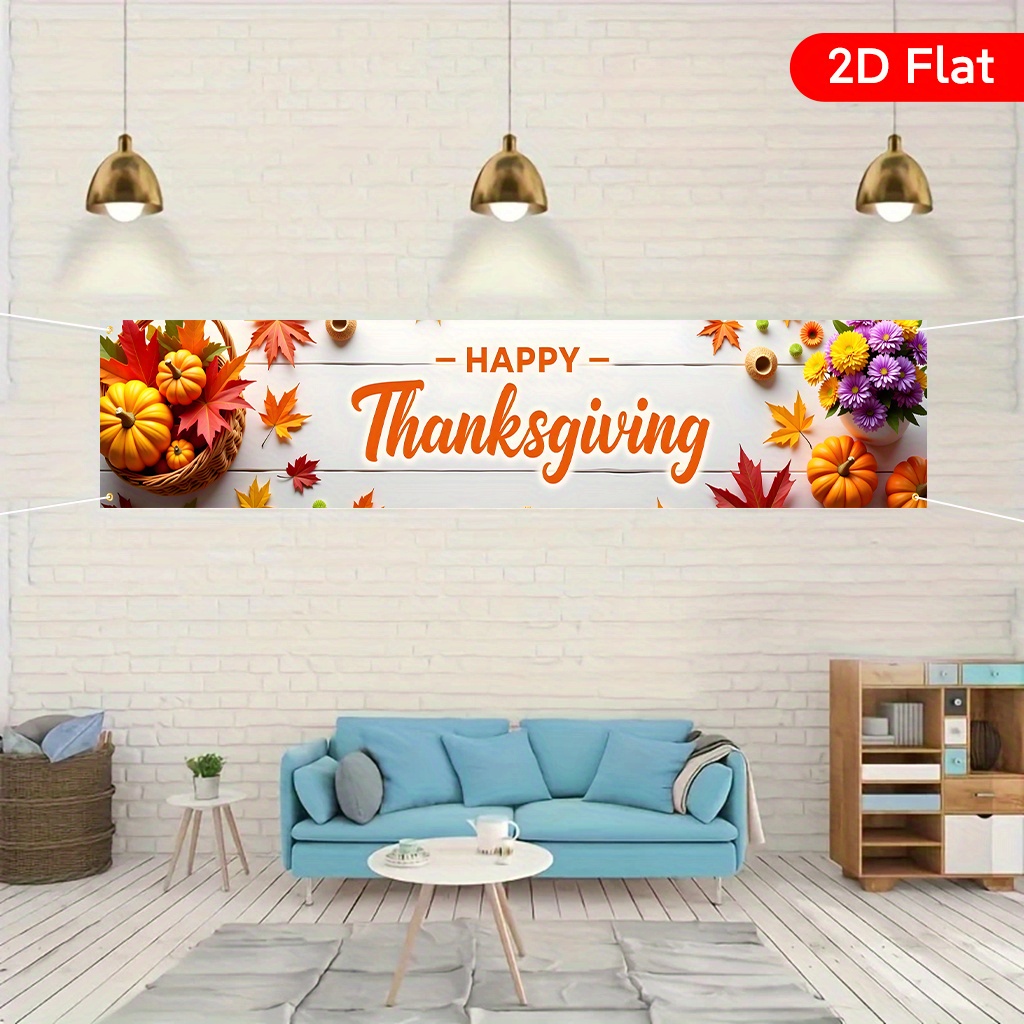 Custom Banners - Happy Thanksgiving Autumn Harvest Banner - Image 2