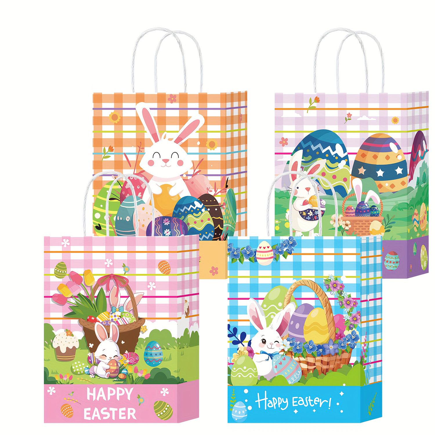 Wholesale Paper Tote Bags - Bunny Kraft Gift Bags for Parties