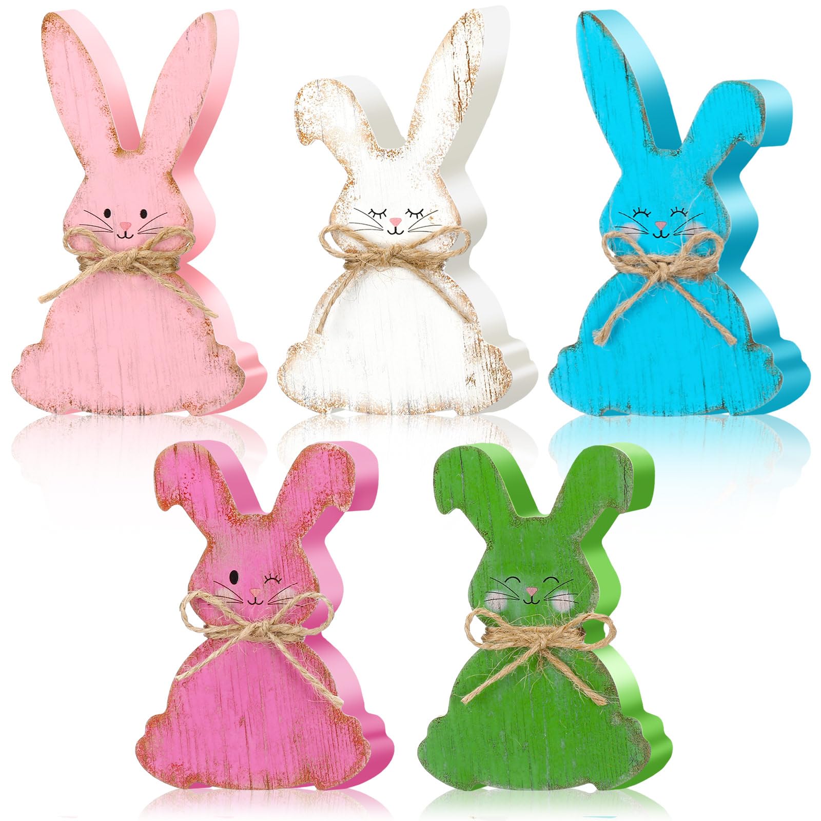 Wooden Decorations Supplier - Easter Bunny Wooden Tabletop Signs
