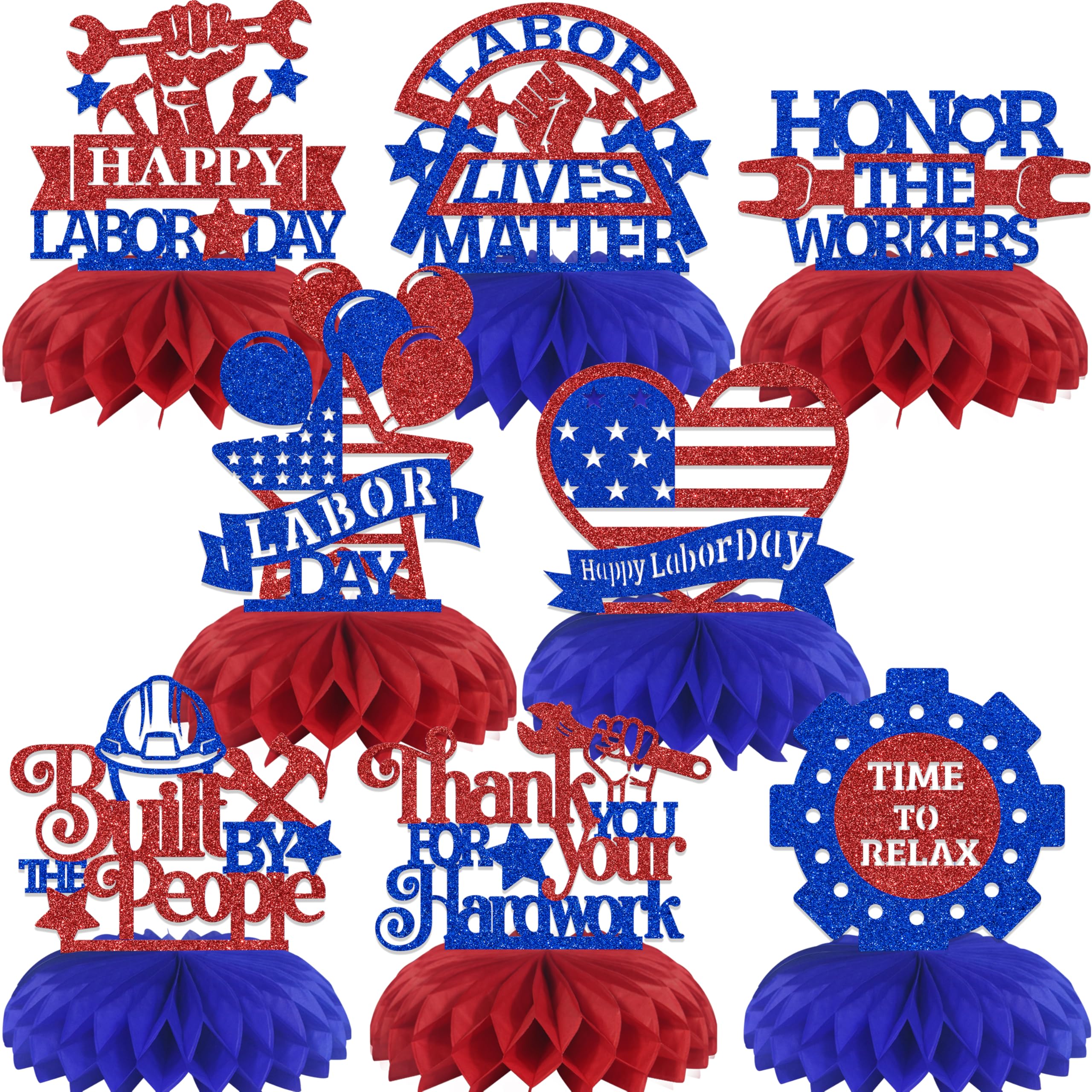 Honeycomb Centerpieces Wholesale - Patriotic Labor Day Table Decorations