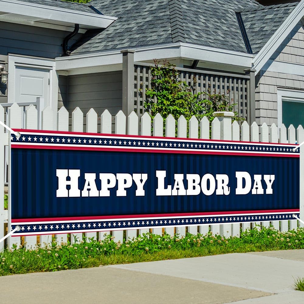 Custom Banner Manufacturer - Patriotic Labor Day Celebration Banner