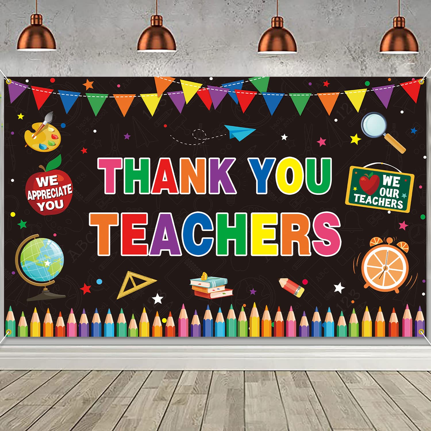 Custom Backdrop Manufacturer - Teacher Appreciation Backdrop Banner