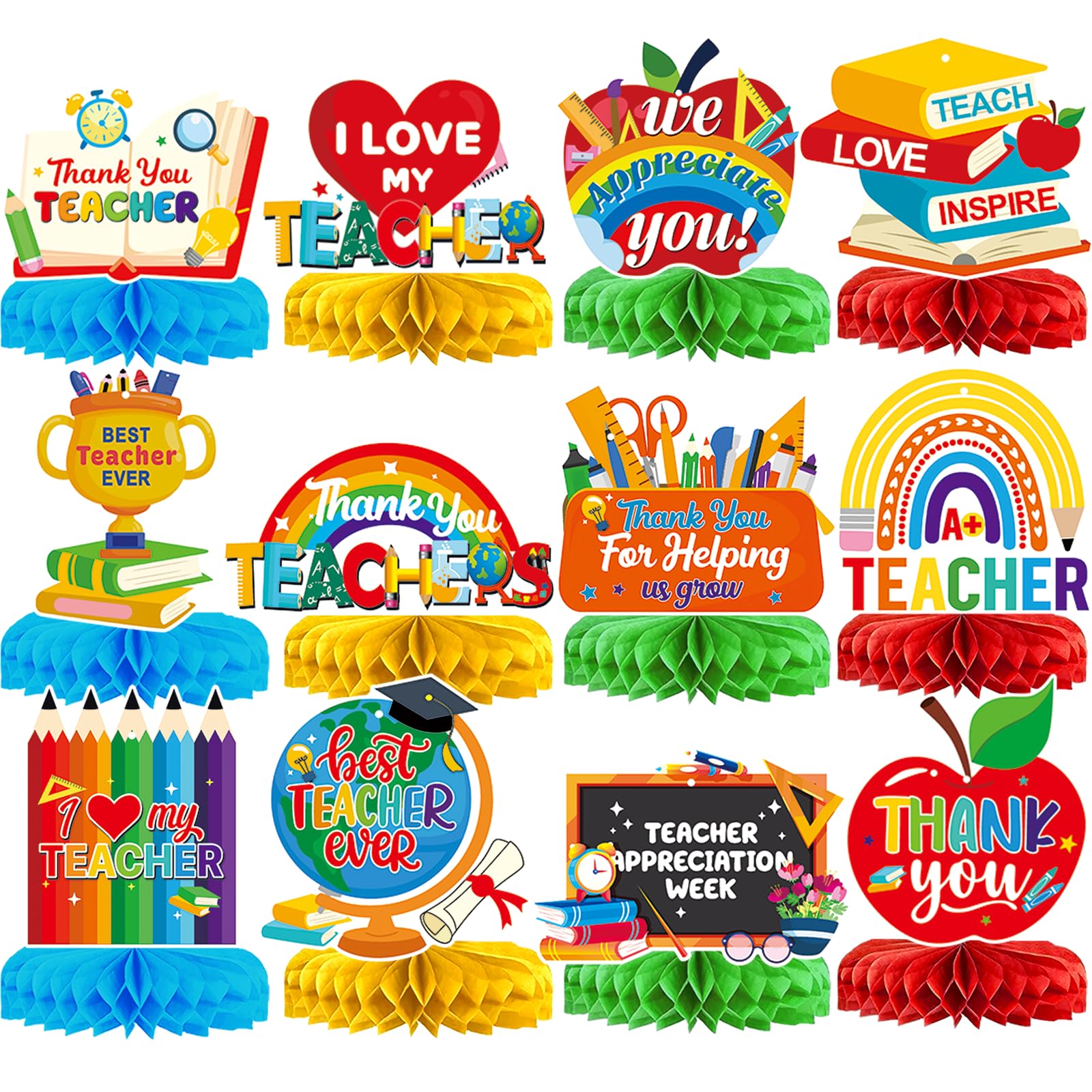 Custom Honeycomb Centerpieces Manufacturer - Teacher Appreciation Table Decorations