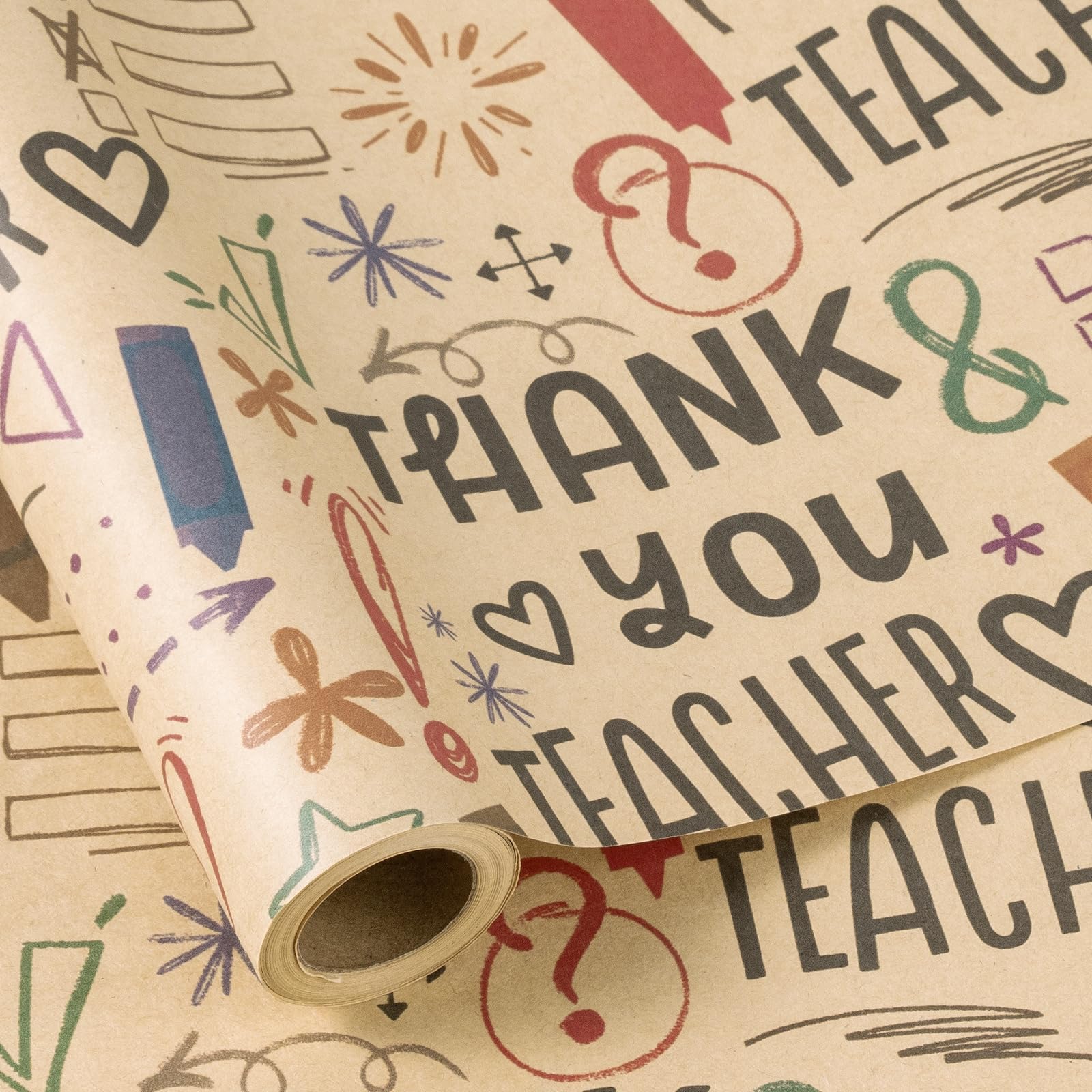 Wholesale Kraft Gift Wrap Supplier - Thank You Teacher Kraft Wrapping Paper
