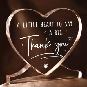 Custom Acrylic Plaque Manufacturer - Heart-Shaped Thank You Desk Appreciation Keepsake