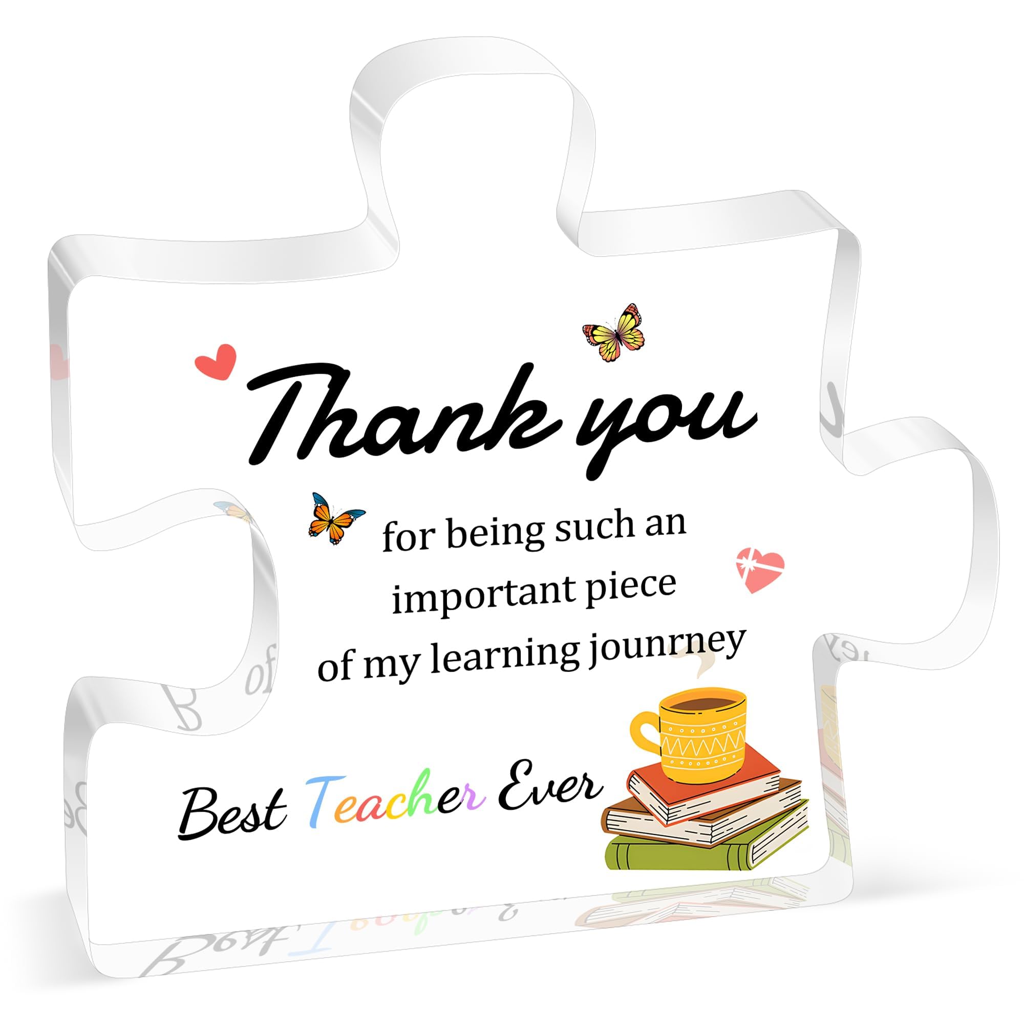 Custom Acrylic Crafts Manufacturer - Teacher Appreciation Puzzle Plaque