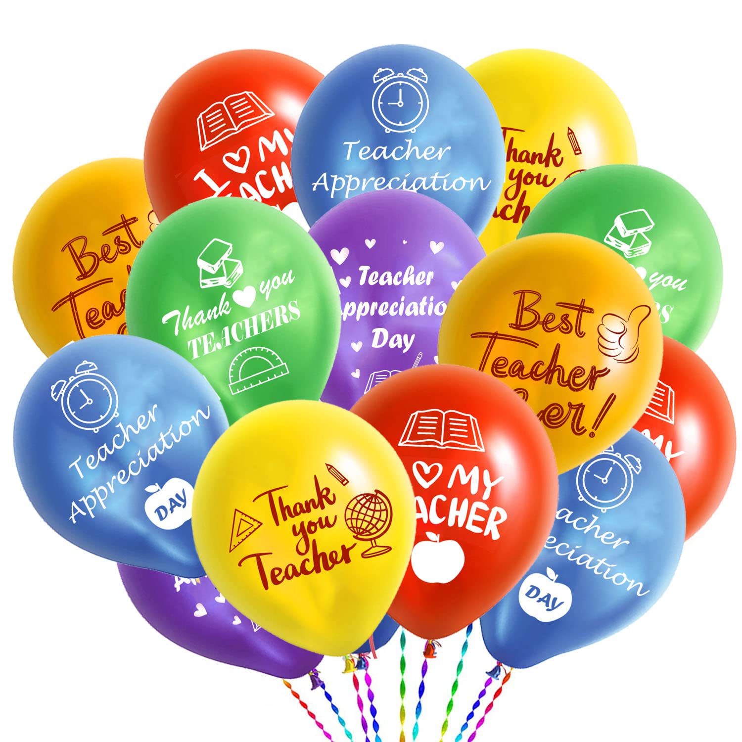 Latex Balloons Supplier - Teacher Appreciation Printed Party Balloons