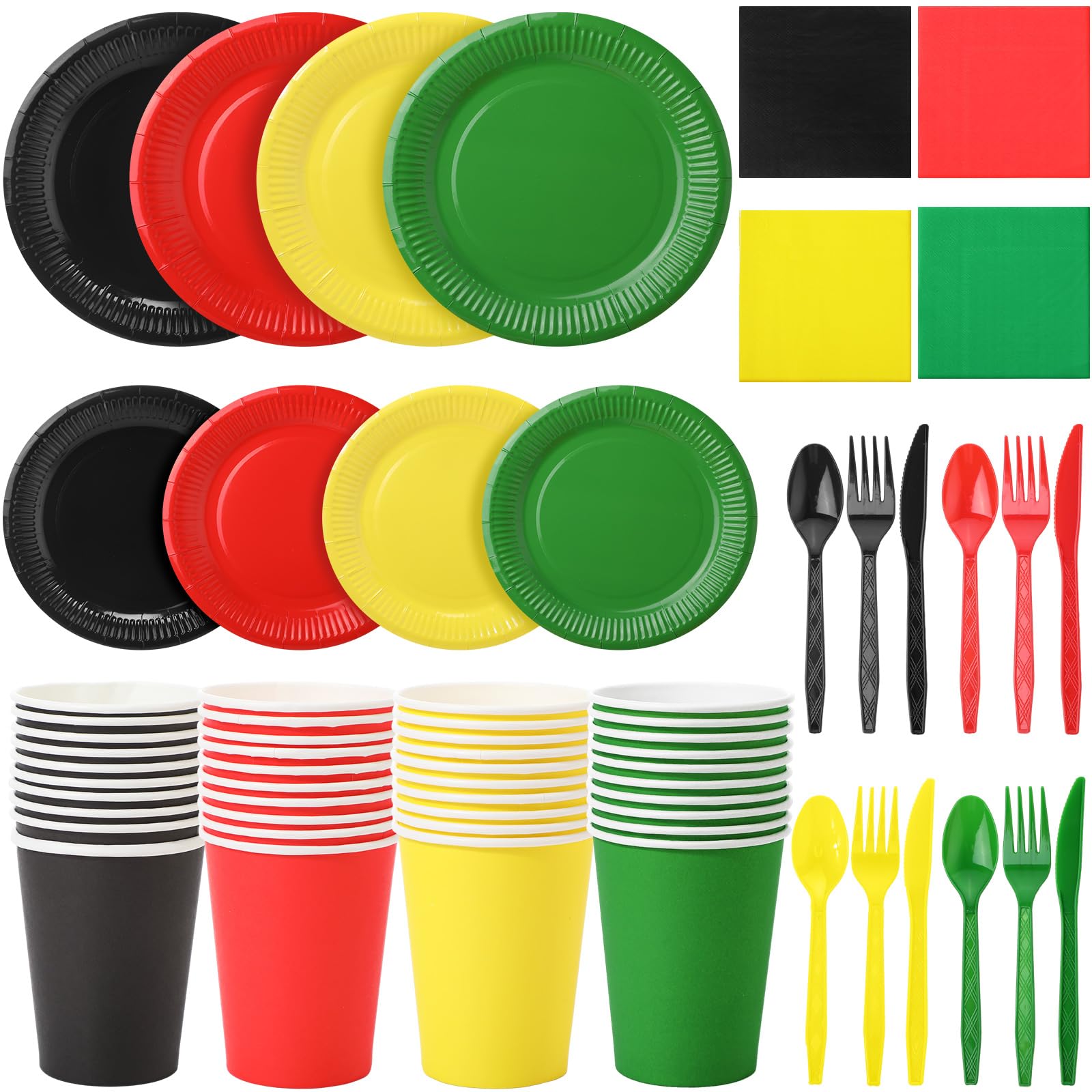 Custom Party Tableware - Vibrant Juneteenth Disposable Set