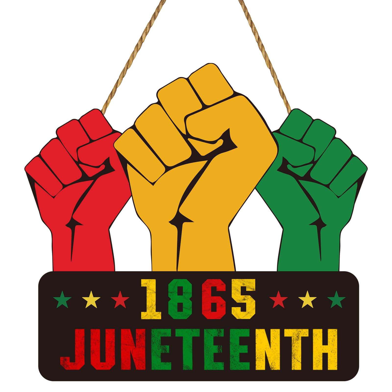 Custom Wooden Signs Wholesale - Juneteenth Hanging Sign Door Decoration