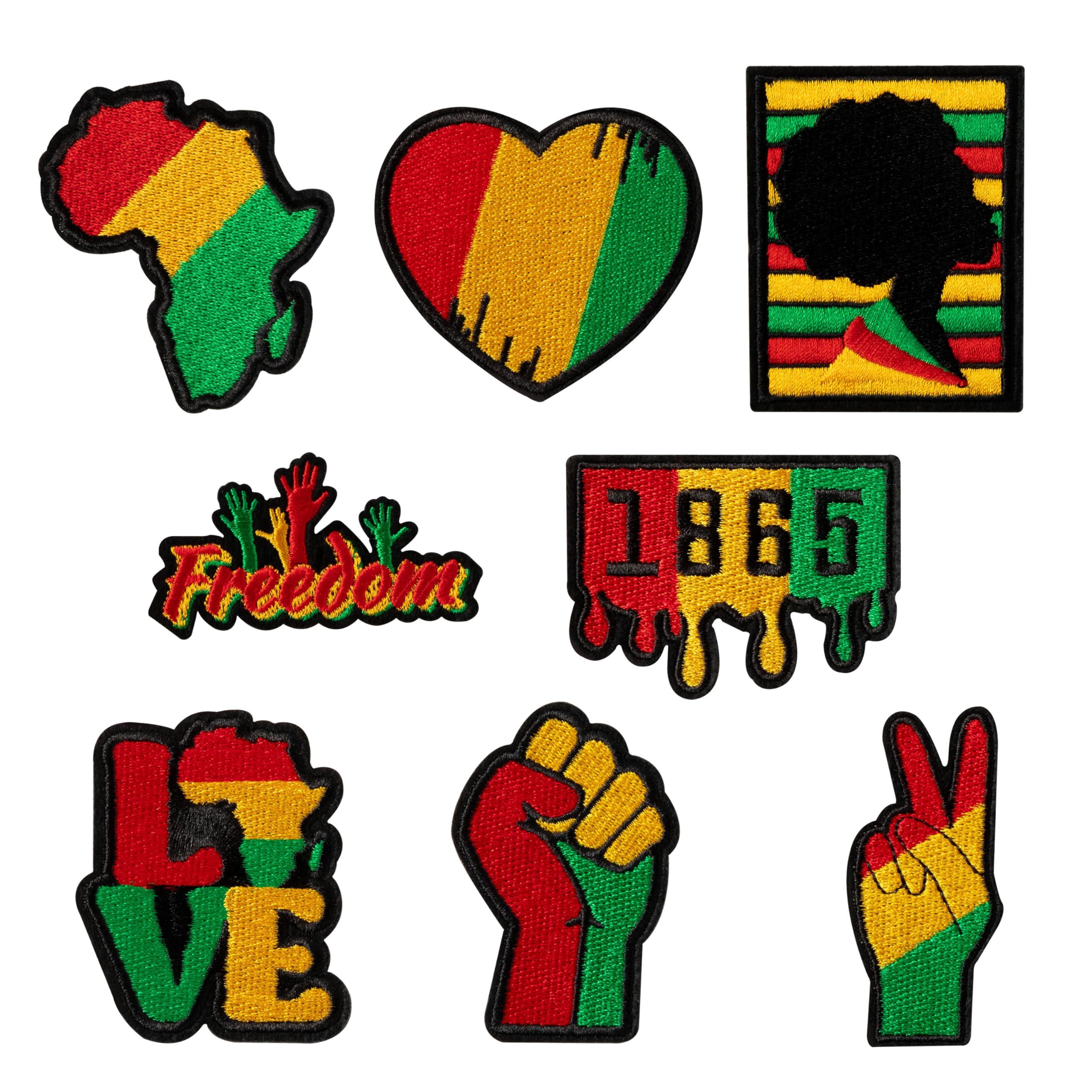 Embroidered Patches Manufacturer - Juneteenth Black History Iron On Applique Patches