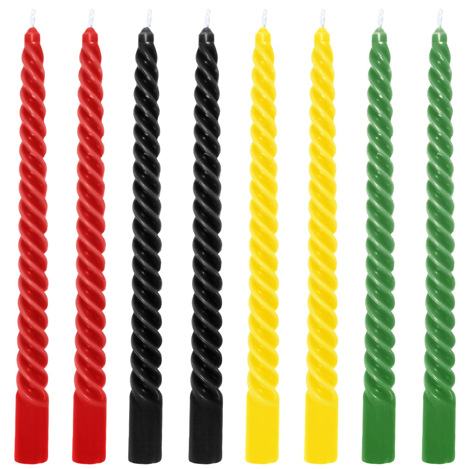 Wholesale Taper Candles - Kwanzaa Juneteenth Spiral Dripless Soy Wax Decor