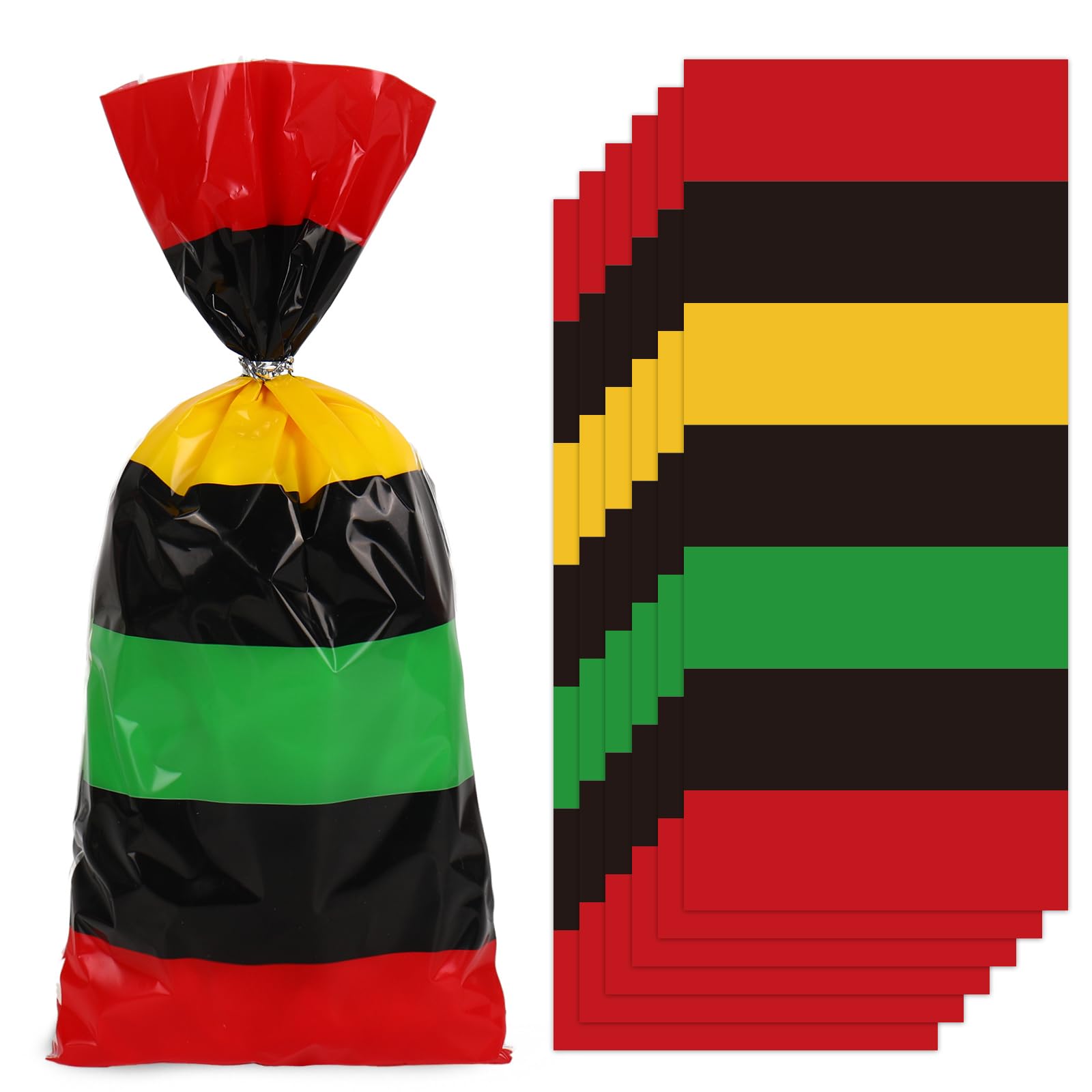 Custom Treat Bags Manufacturer - Juneteenth Cellophane Goodie Bags with Ties