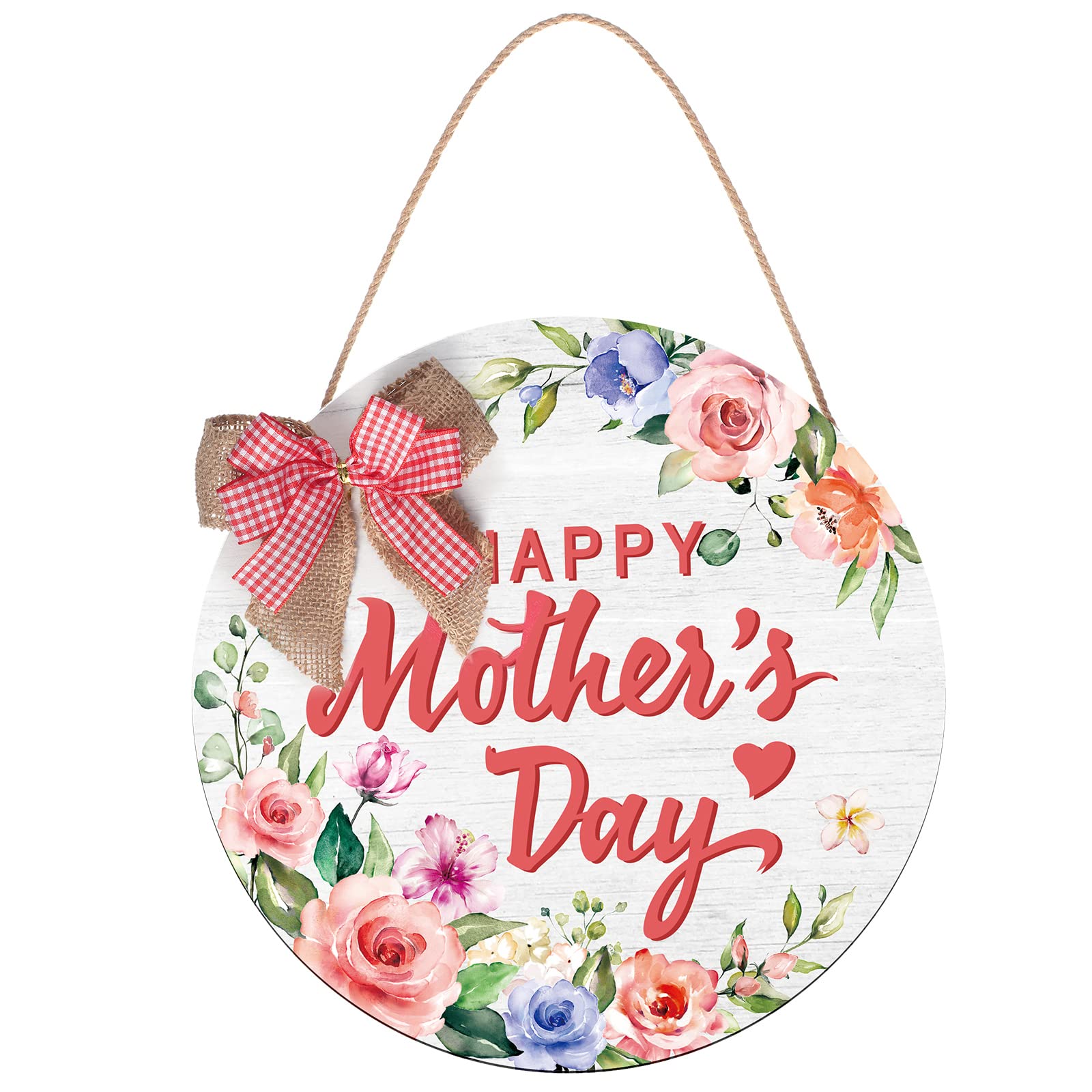 Custom Wooden Hanging Signs Manufacturer - Happy Mother's Day Rustic Door Hanger