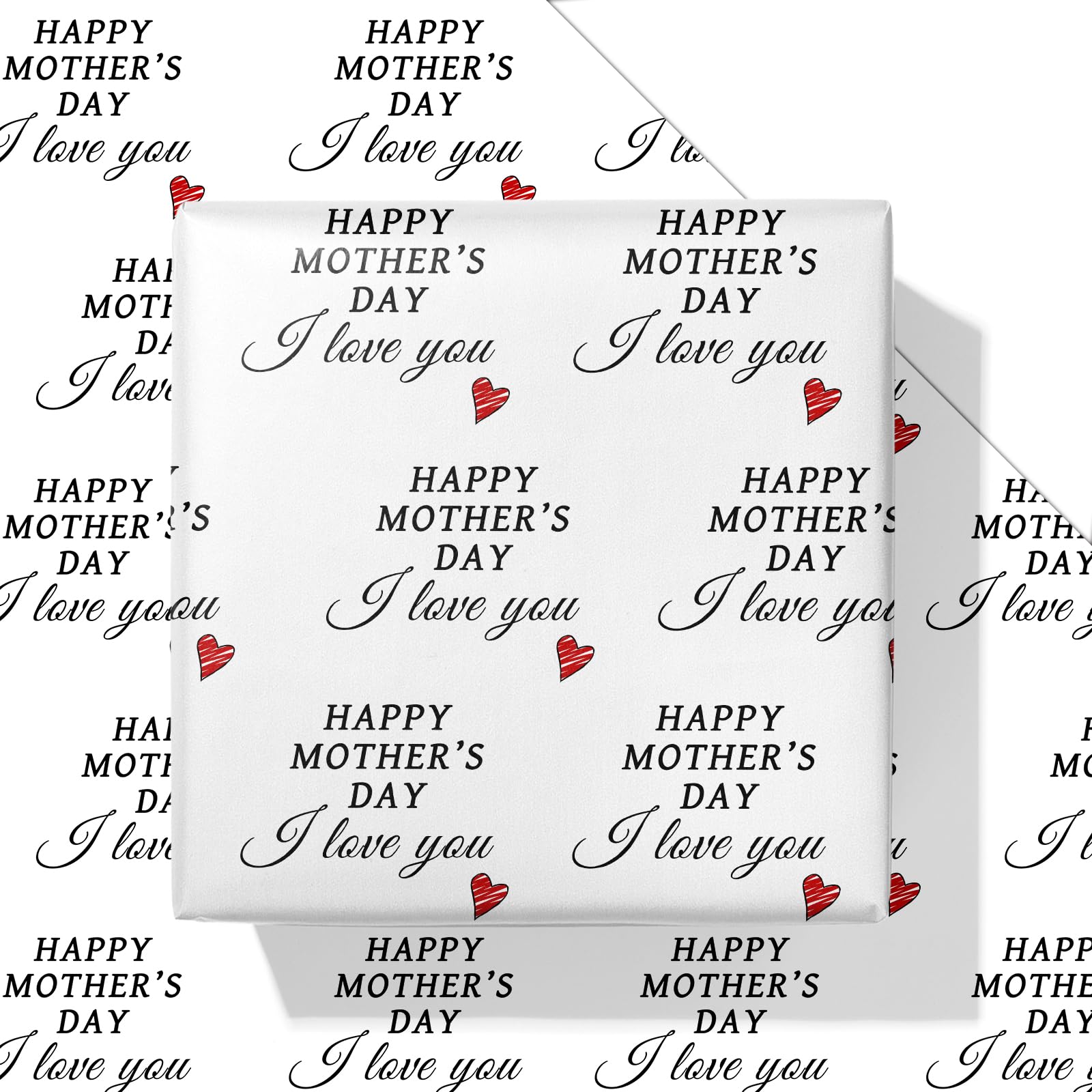 Custom Wrapping Paper Manufacturer - Mother's Day Gift Wrap I Love You Design