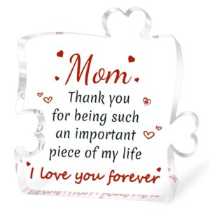 Personalized Acrylic Block Wholesale - Engraved Puzzle Plaque Gift for Mom