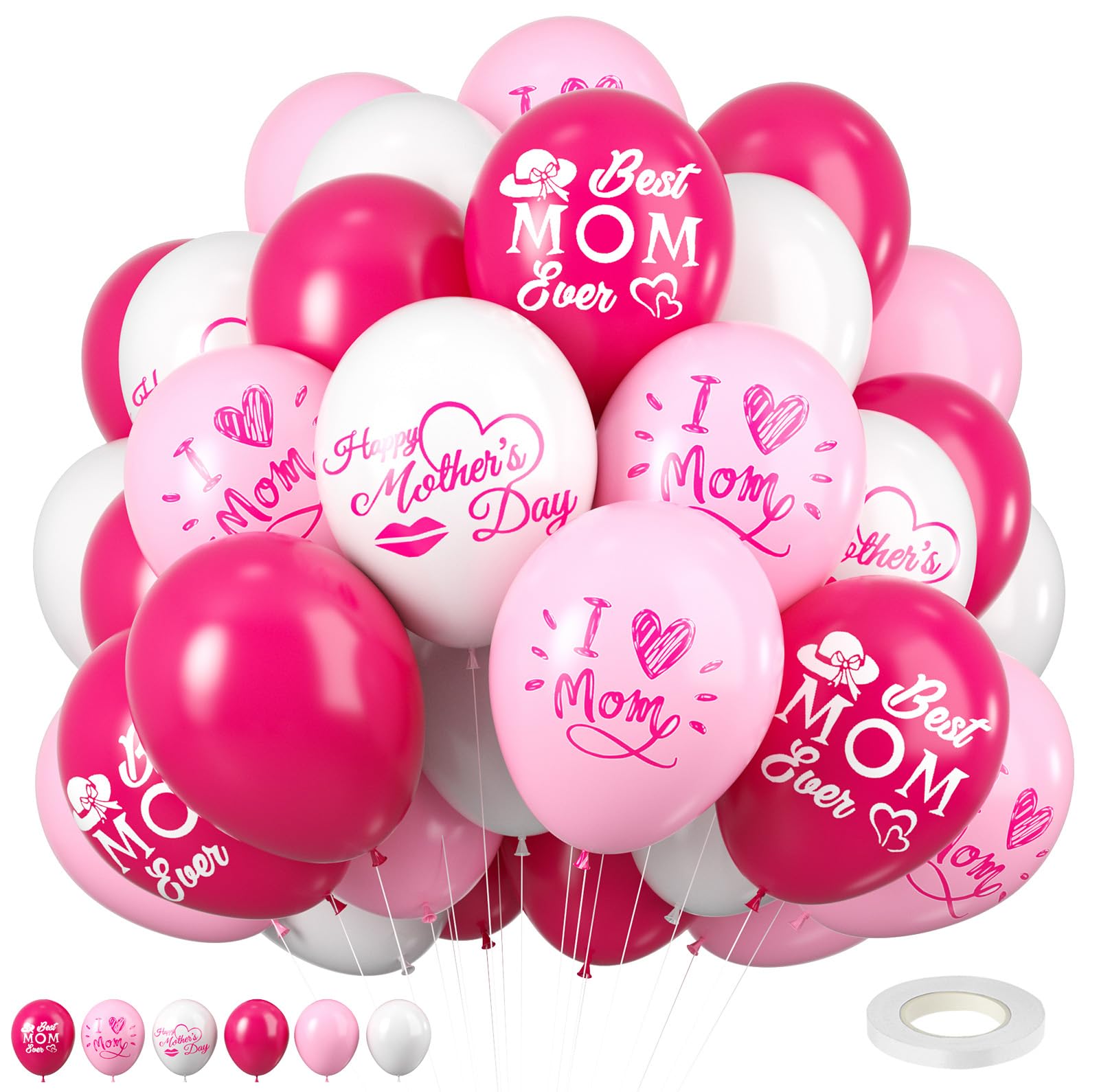 Custom Latex Balloons Wholesale - Happy Mothers Day Printed Balloons