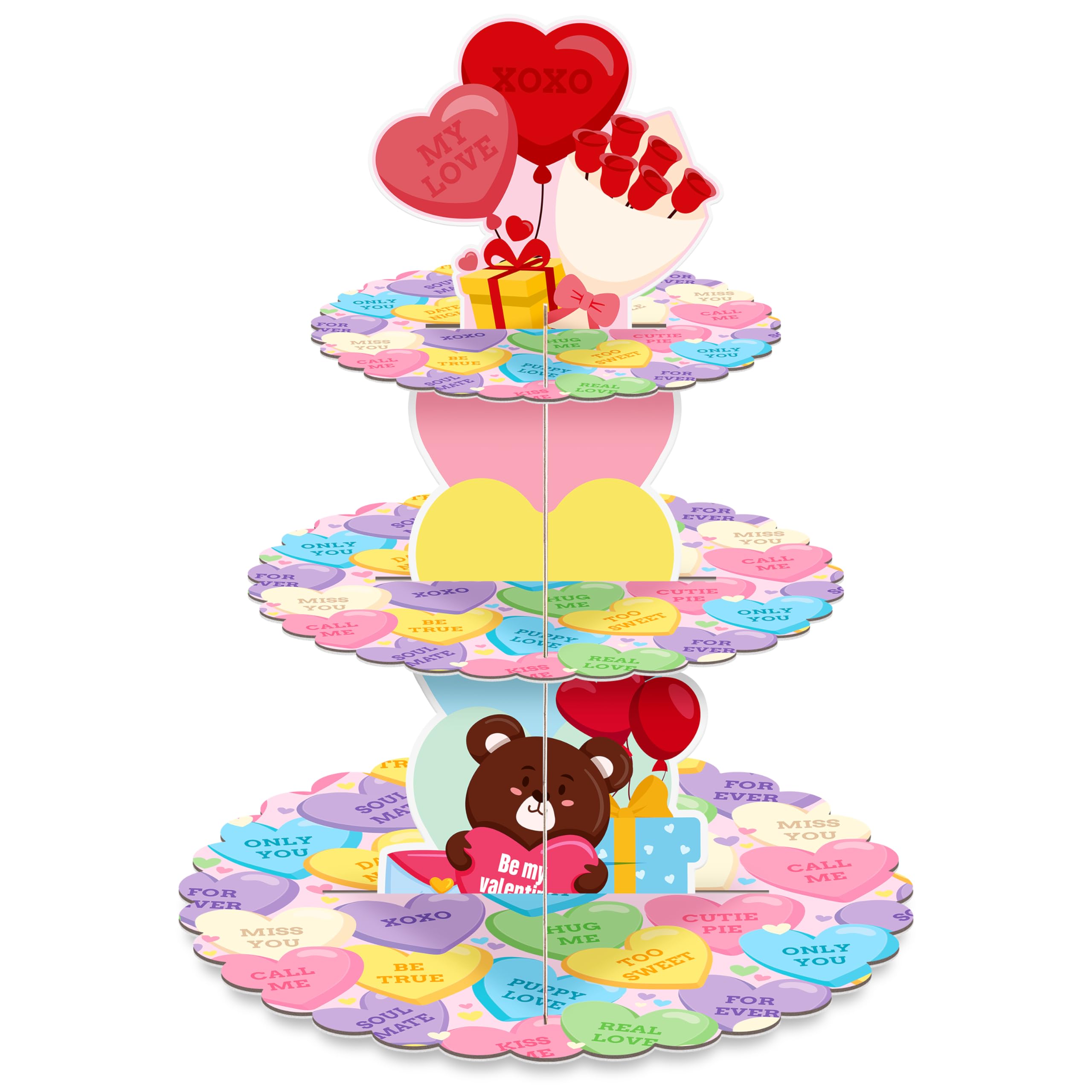 Cupcake Stand Wholesale - Valentine's Day 3 Tier Wedding Cupcake Stand