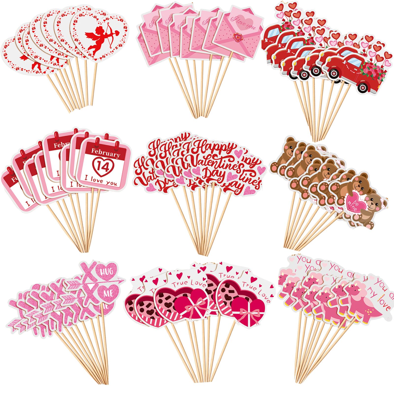 Cupcake Toppers Wholesale - Valentine's Day Romantic Cupcake Decorations