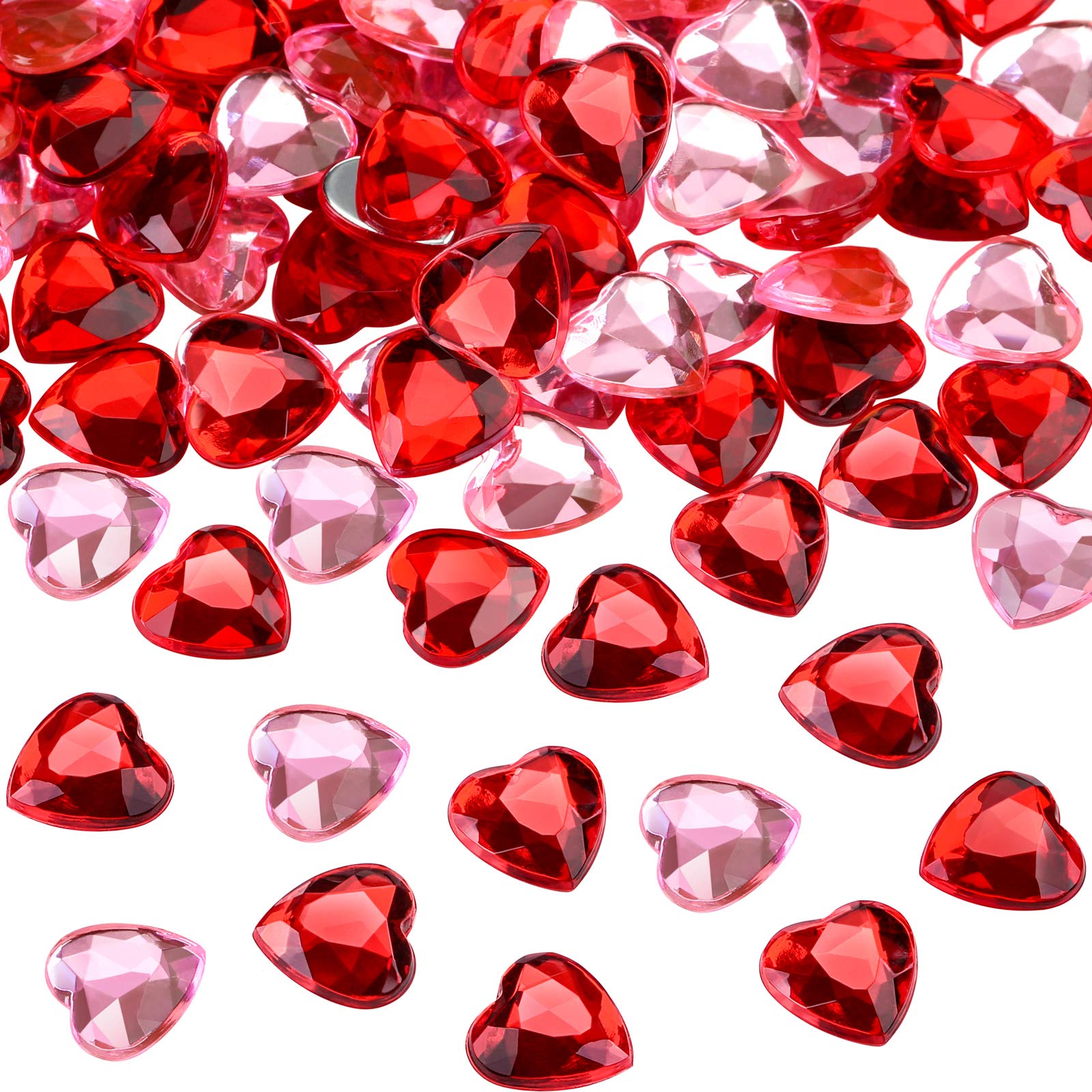 Wholesale Acrylic Heart Rhinestones - Valentine's Day Flat Back Decor Gems