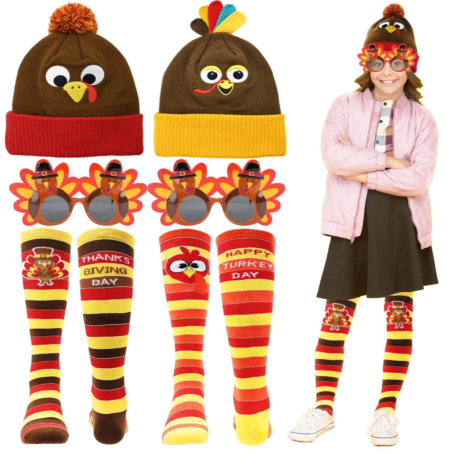 Party Costume Wholesale Manufacturer - Thanksgiving Turkey Trot Fun Set