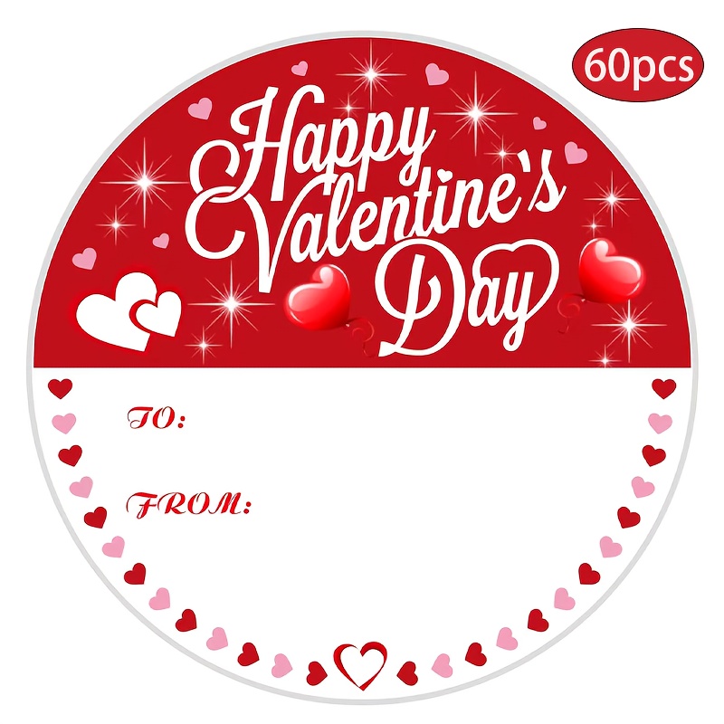 Custom Stickers Factory - Valentine's Day Glitter Love Stickers for Gifts