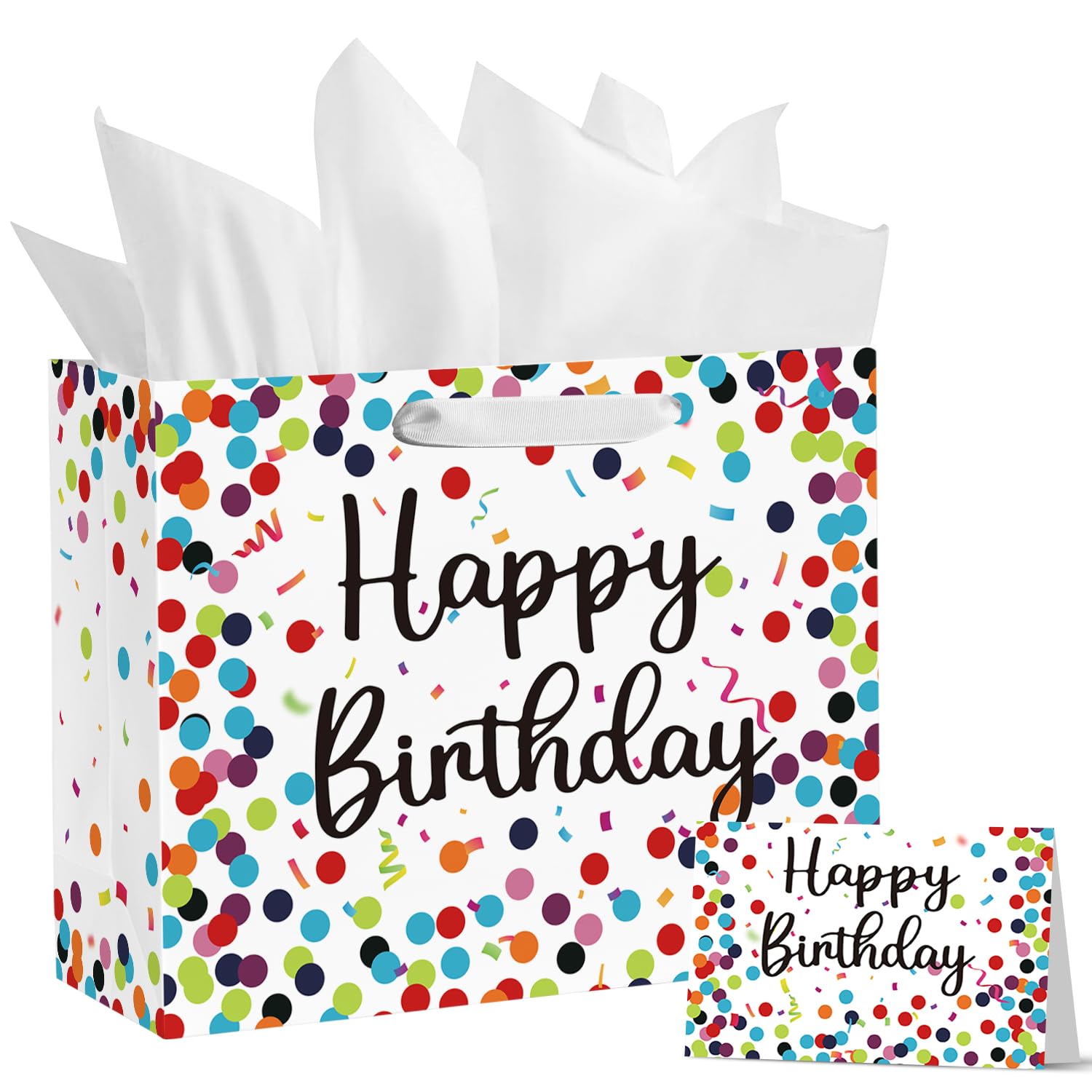 Wholesale Gift Bags - Happy Birthday Gift Bag with Card and Tissue