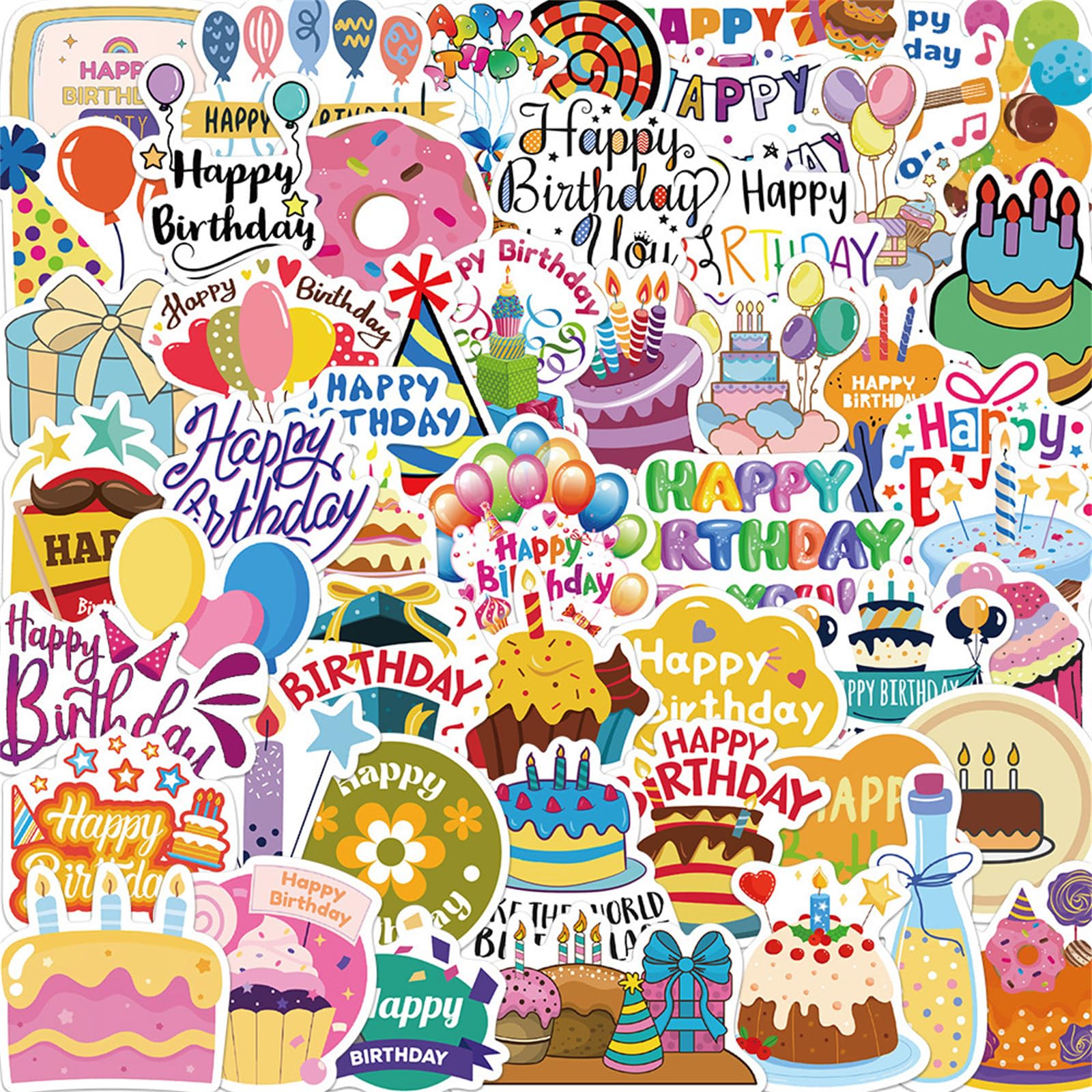 Vinyl Stickers Wholesale - Happy Birthday Stickers for Party Decorations