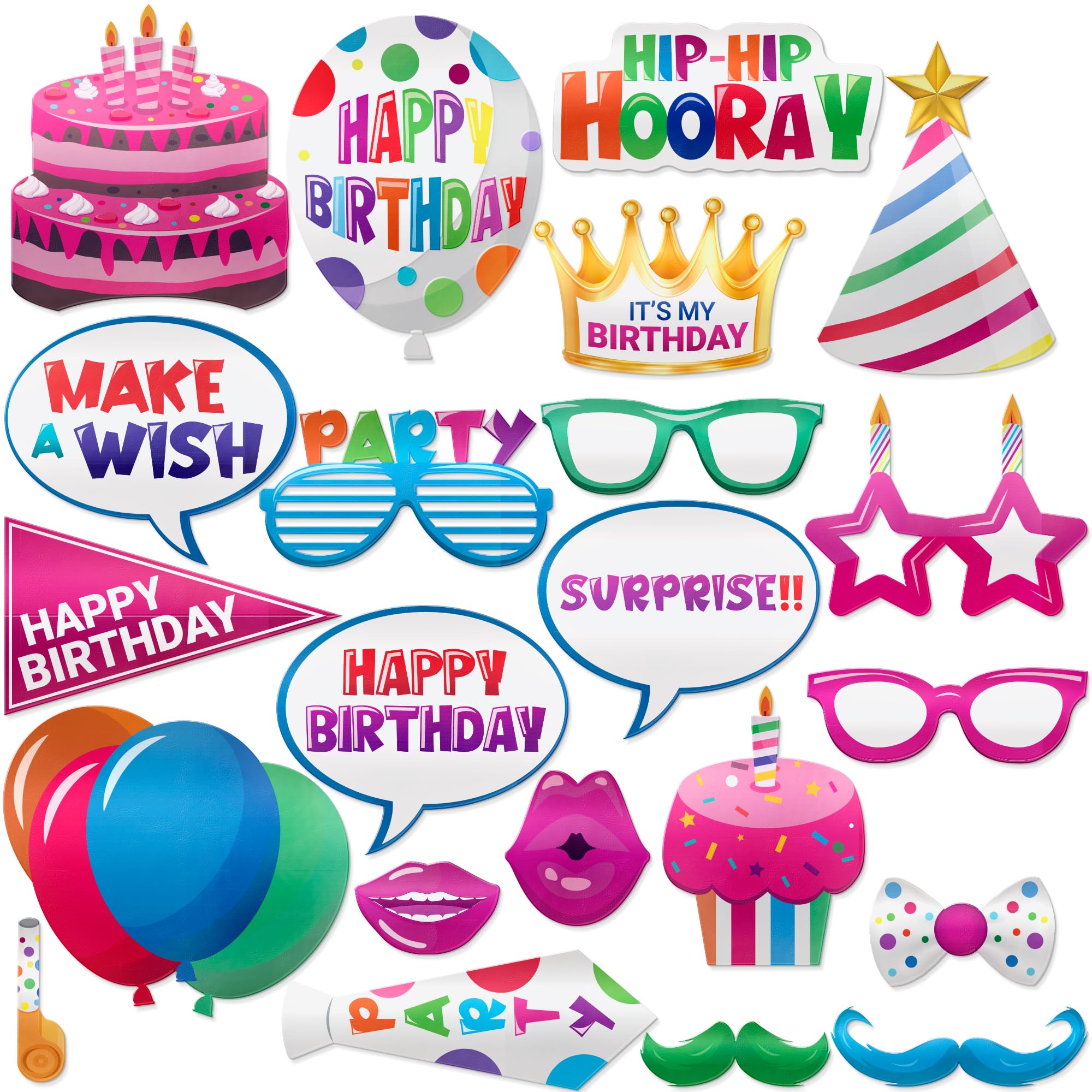 Wholesale Photo Booth Props Supplier - Birthday Photo Booth Props Kit