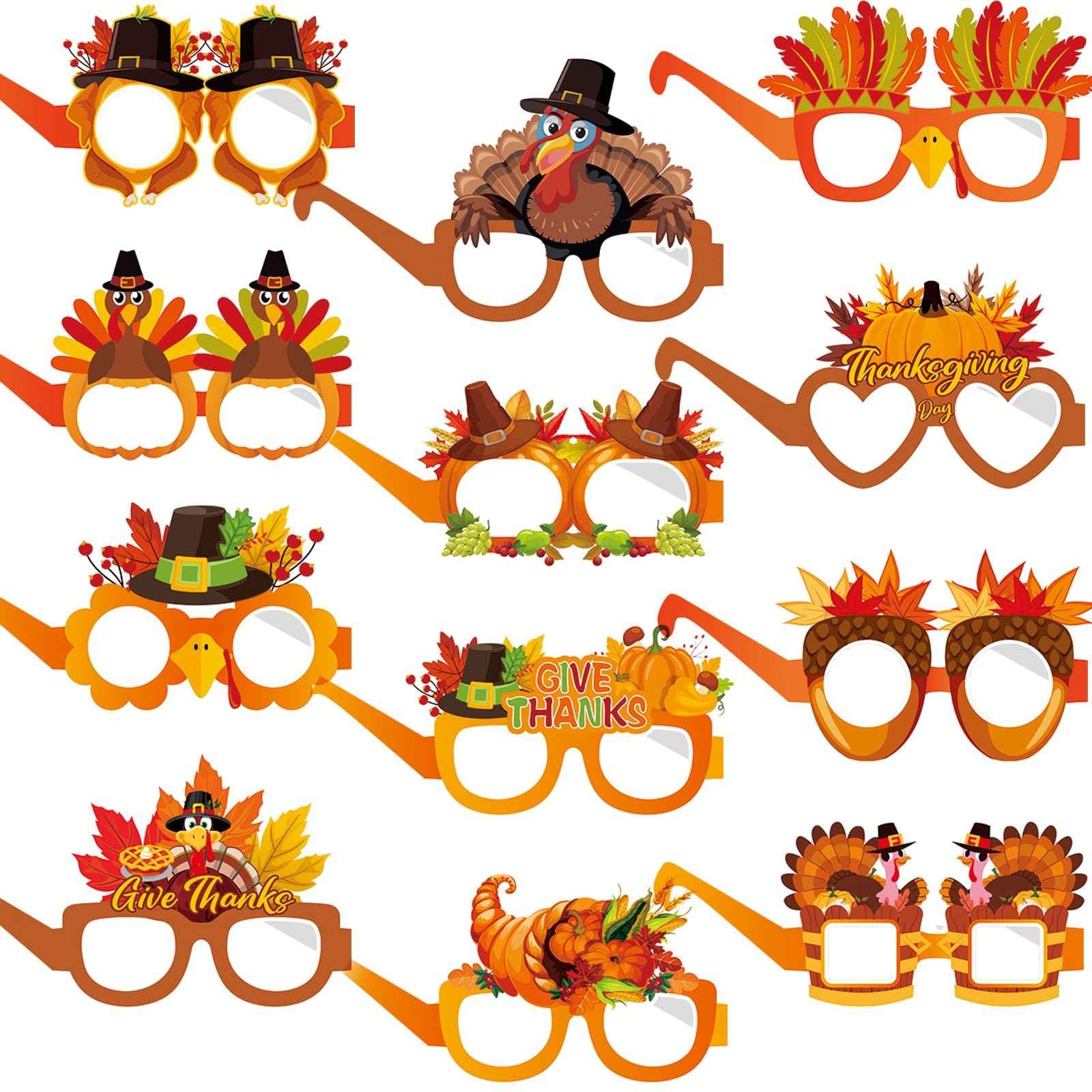 Paper Glasses Manufacturer - Thanksgiving Turkey Photo Booth Props