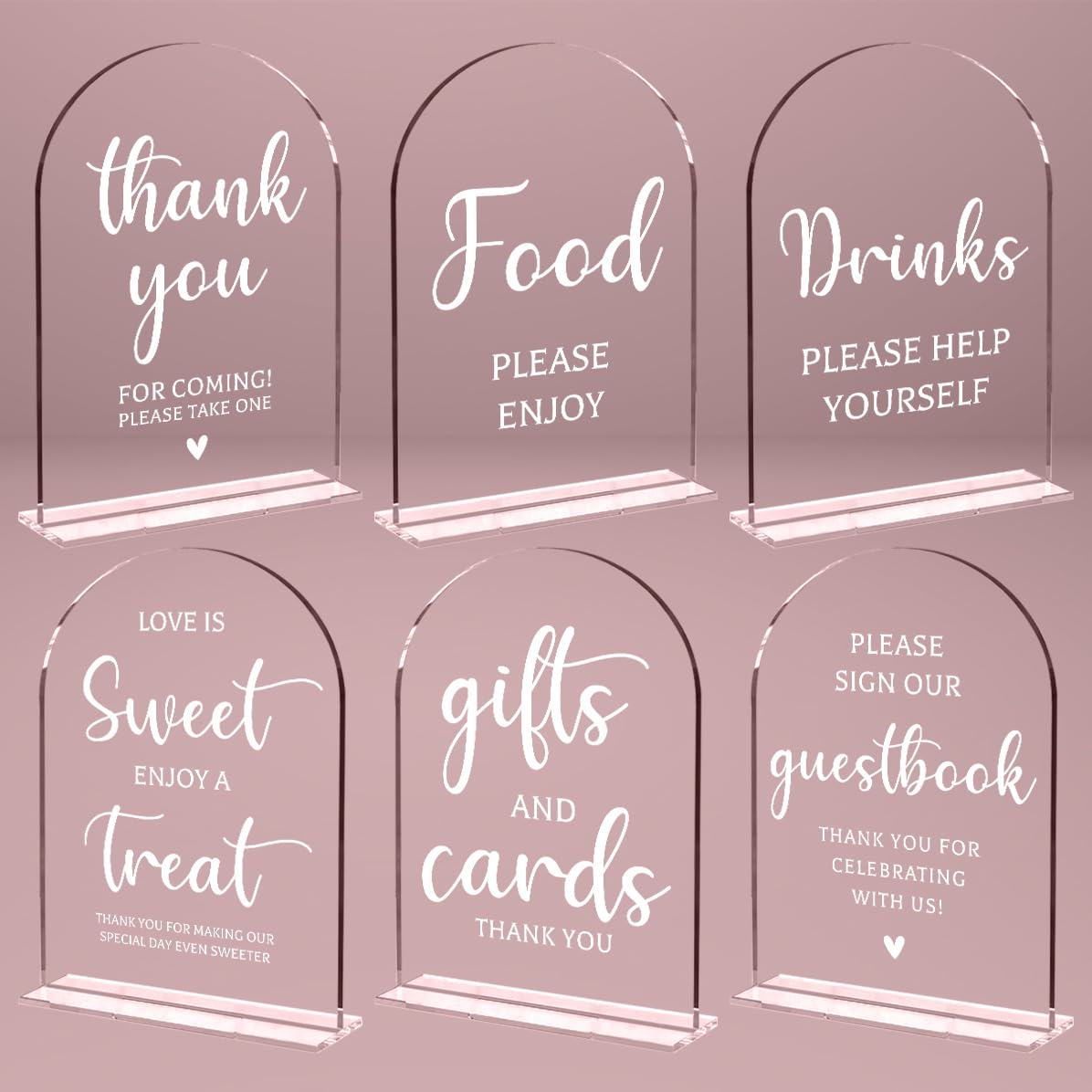 Wholesale Acrylic Table Signs - Arch Wedding Reception Decor Signs