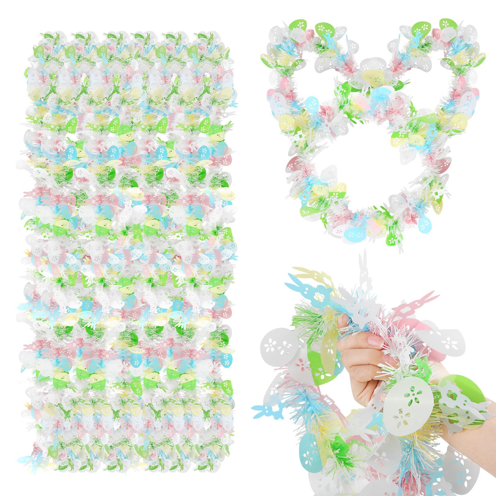 Custom Tinsel Garland - Easter Bunny Egg Hanging Decoration