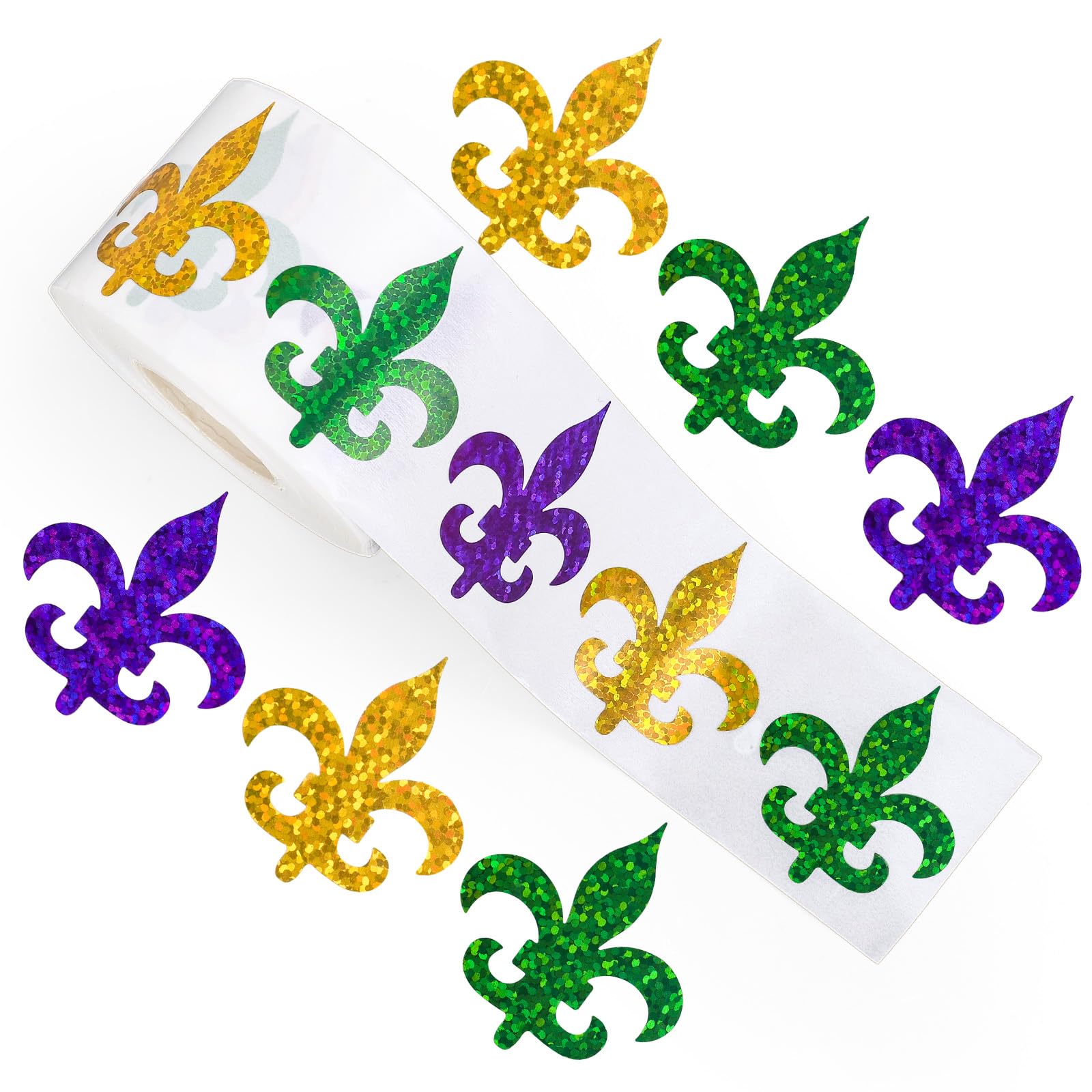 Glitter Stickers Wholesale - Mardi Gras Fleur de Lis Glitter Decals