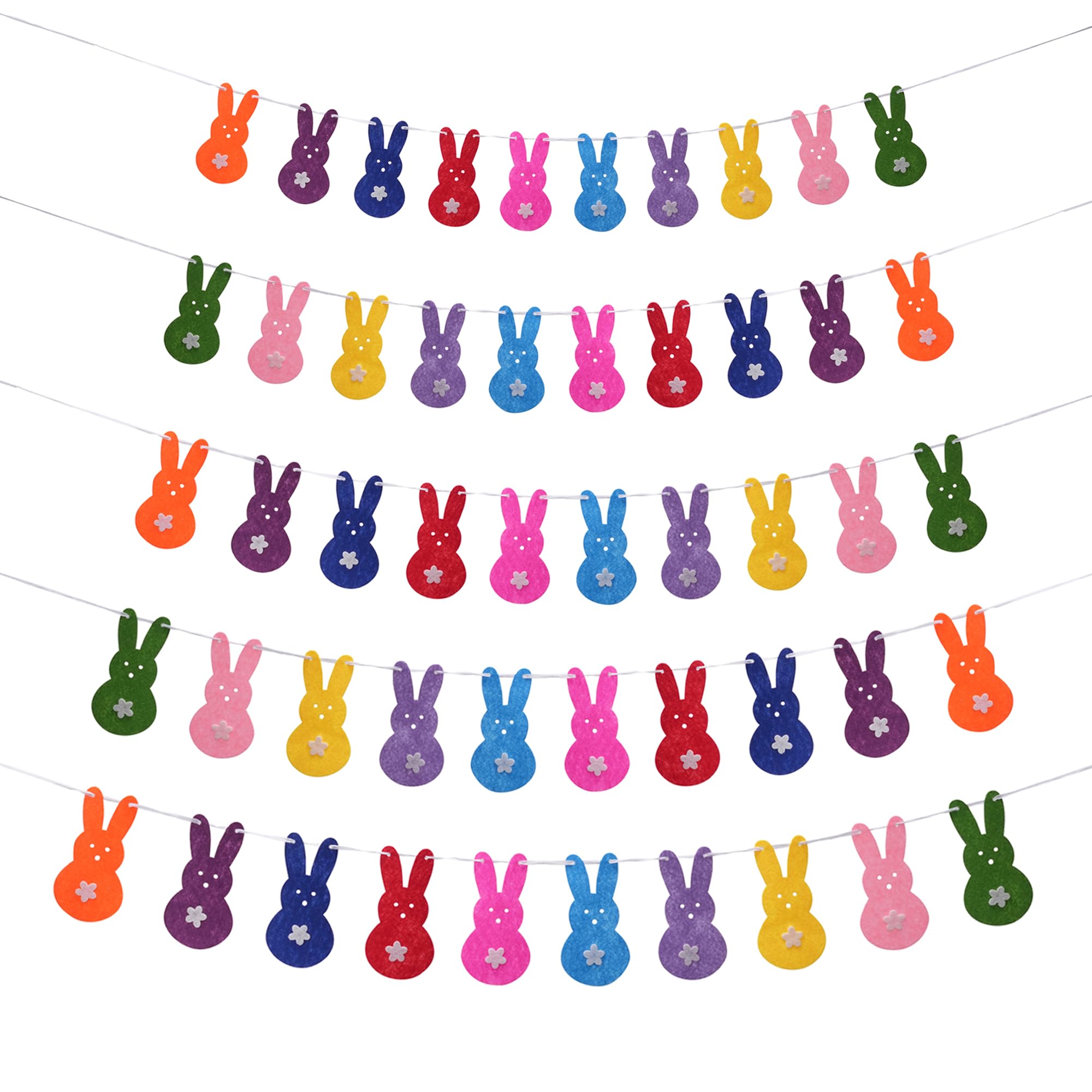 Custom Party Banner Supplier - Easter Bunny Felt Garland for Spring Parties