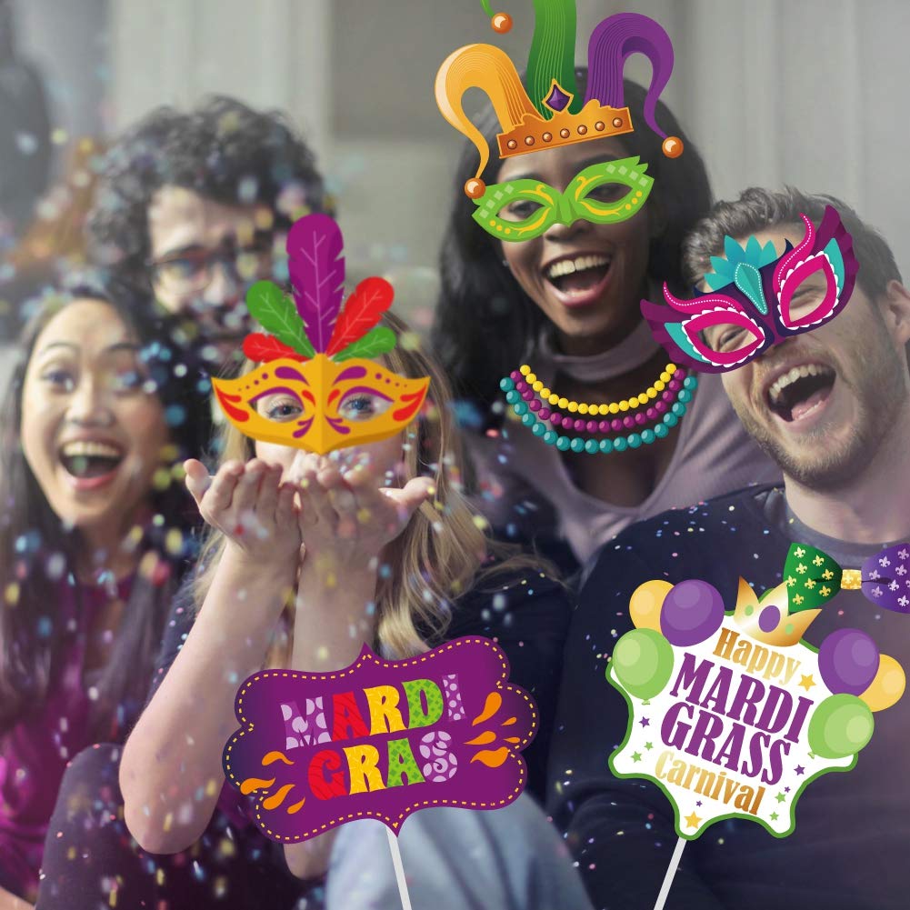 Custom Photo Booth Props Wholesale - Festive Mardi Gras Photo Booth Props - Image 3