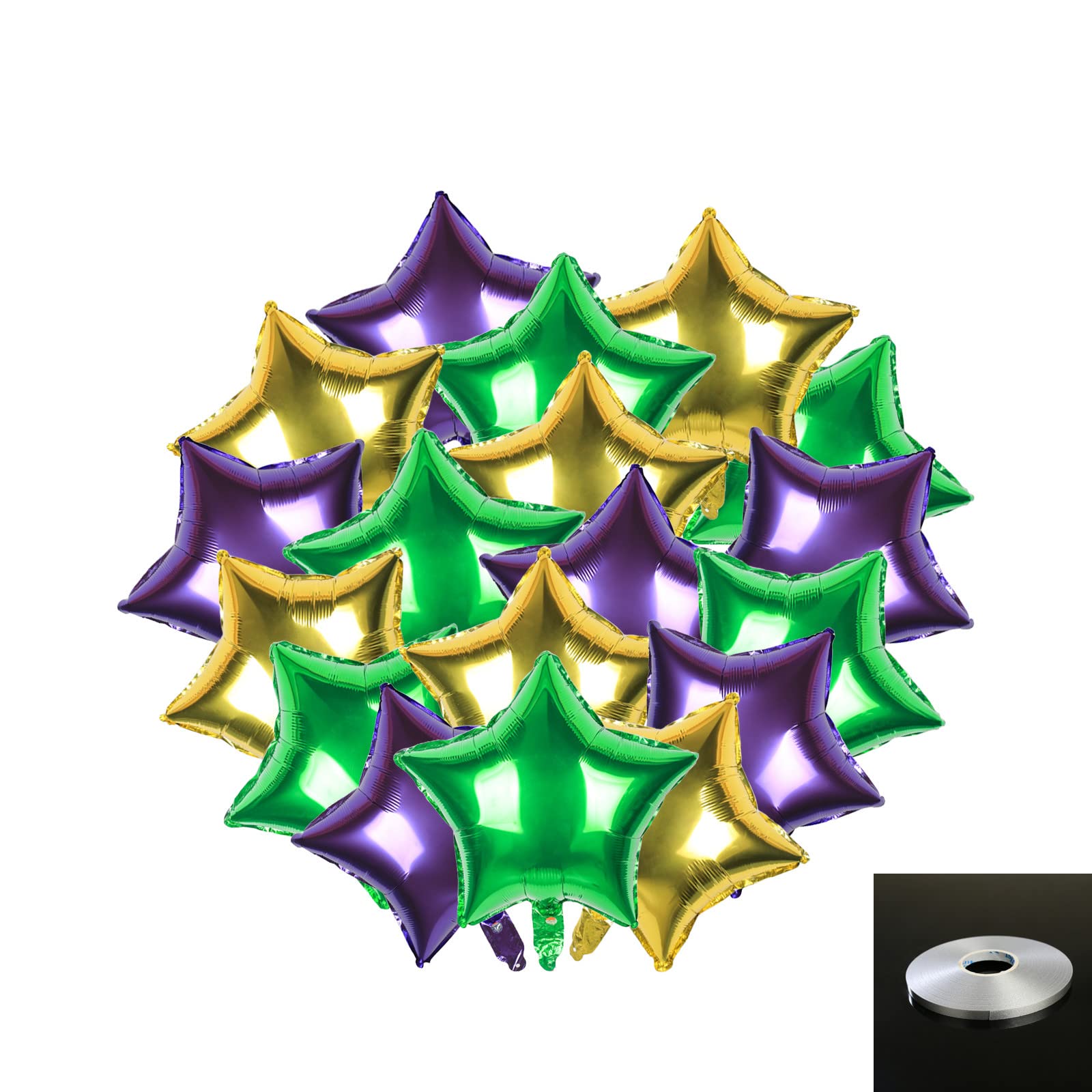 Wholesale Star Foil Balloons - Mardi Gras Celebration Decor - Image 2