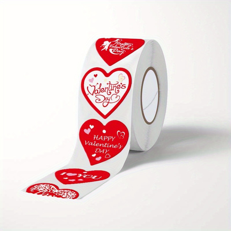 Custom Adhesive Labels Supplier - Valentine's Day Heart Stickers
