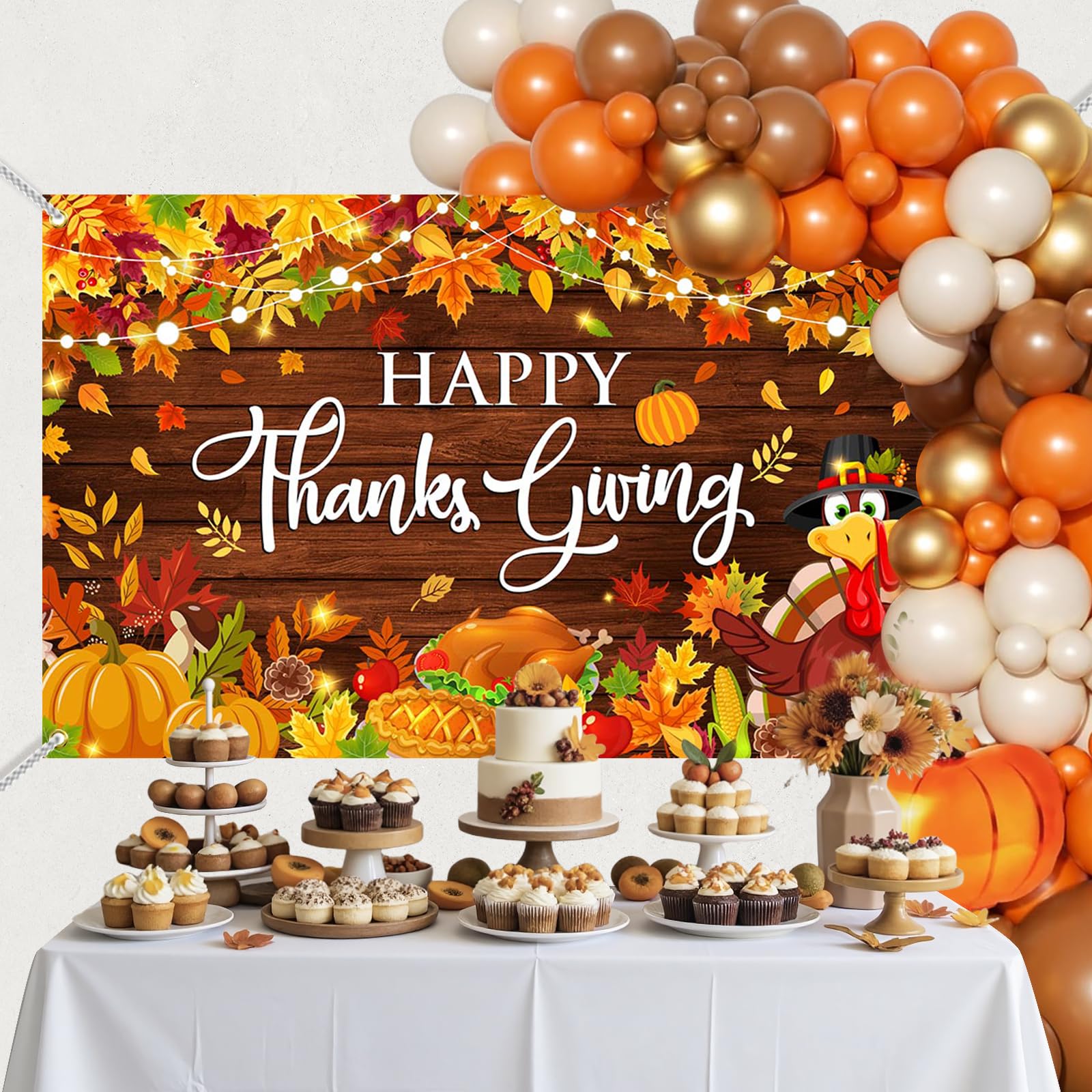 Wholesale Backdrop Supplier - Thanksgiving Party Banner with Custom Options - Image 2