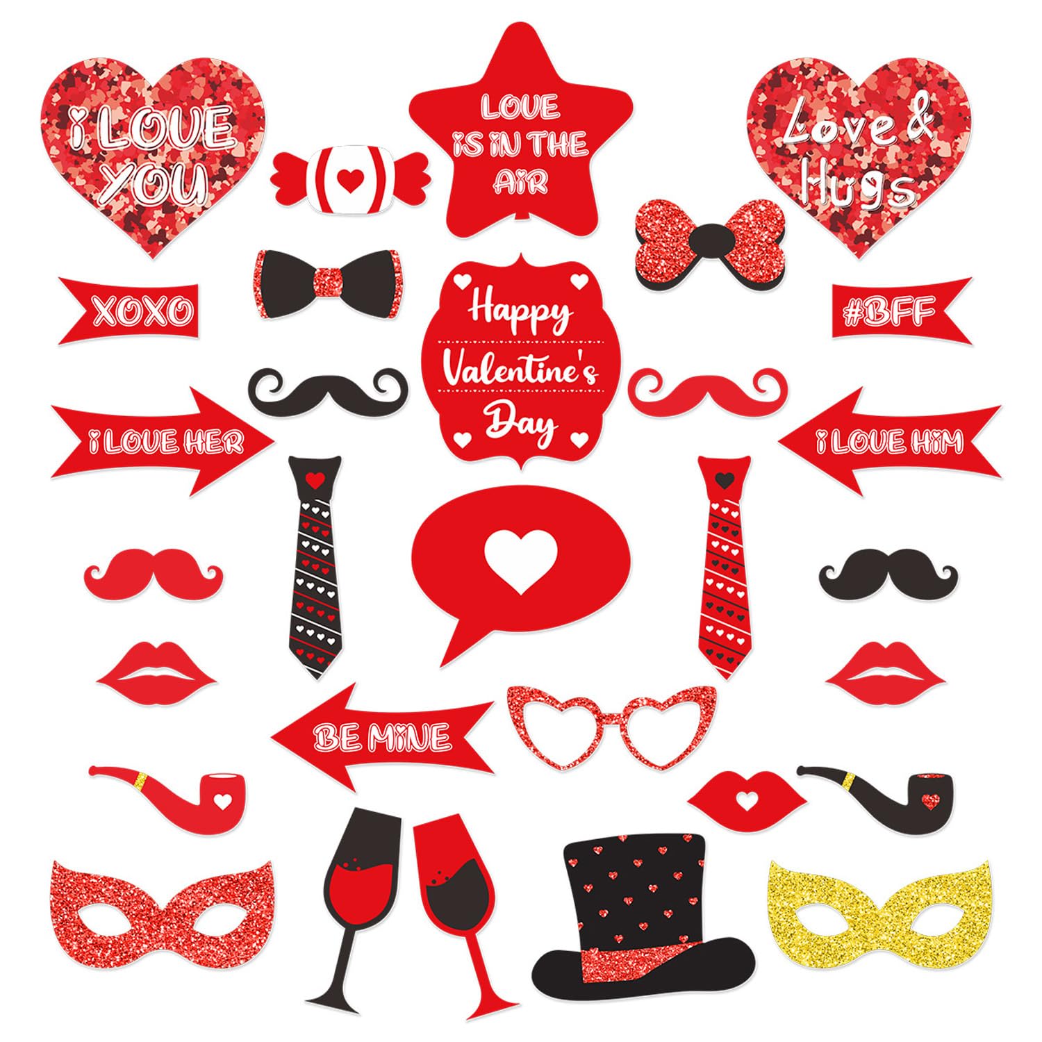 Wholesale Photo Booth Props - Valentine's Day Romantic Party Props - Image 2