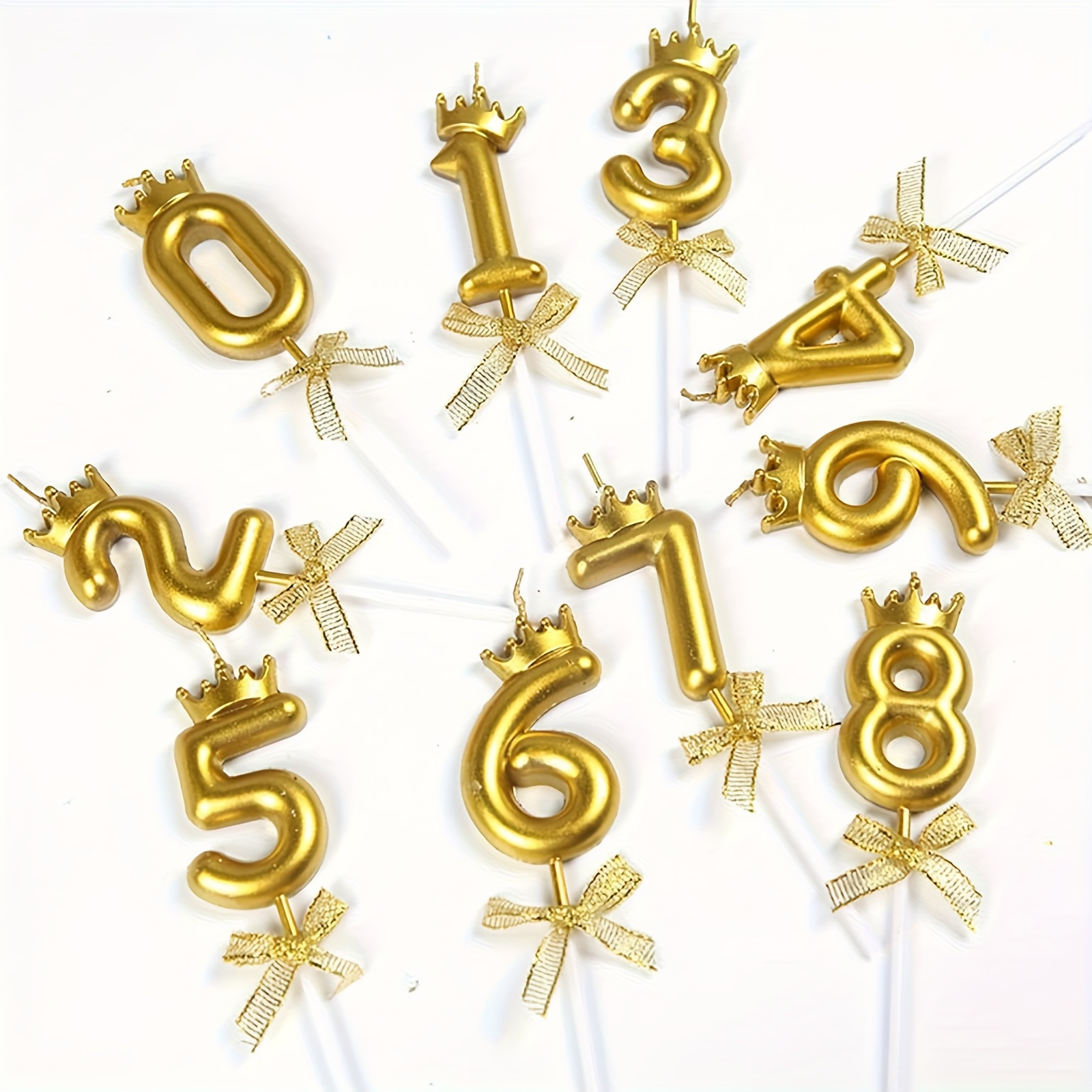 Wholesale Birthday Number Candles - Crown Top Cake Decor