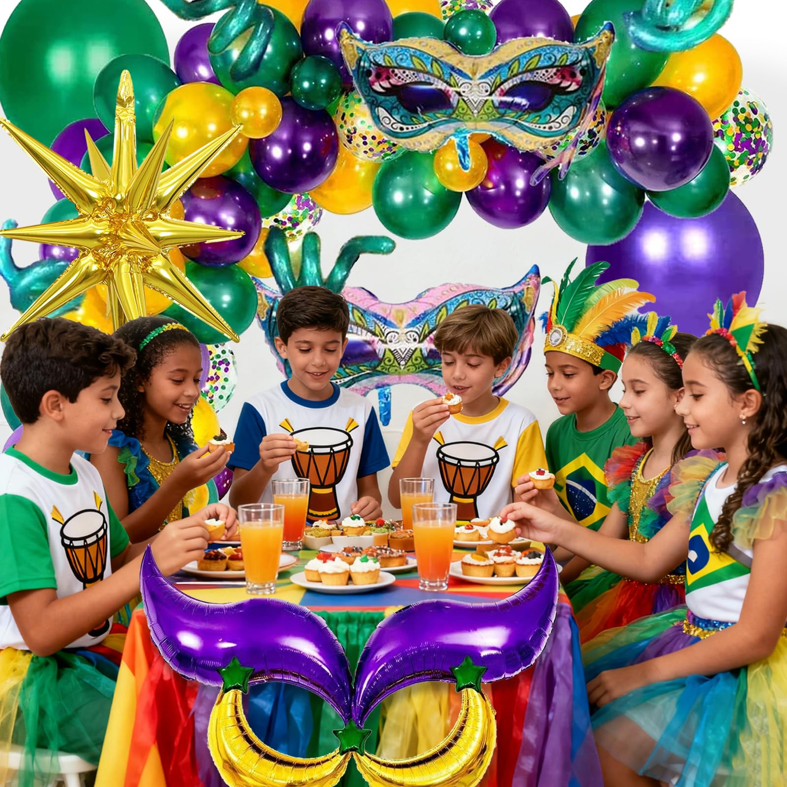 Wholesale Balloon Arch Kit - Mardi Gras Garland Decorations - Image 3