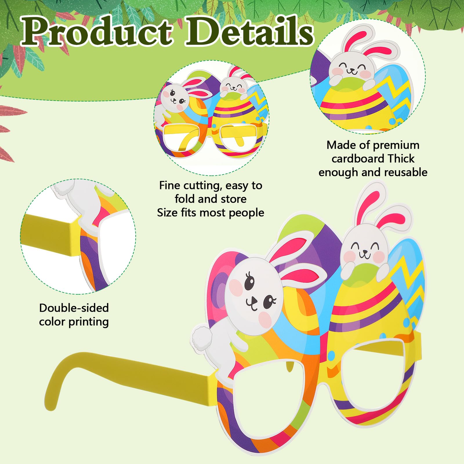 Paper Glasses Frames Wholesale - Easter Bunny Photo Booth Props Glasses - Image 7