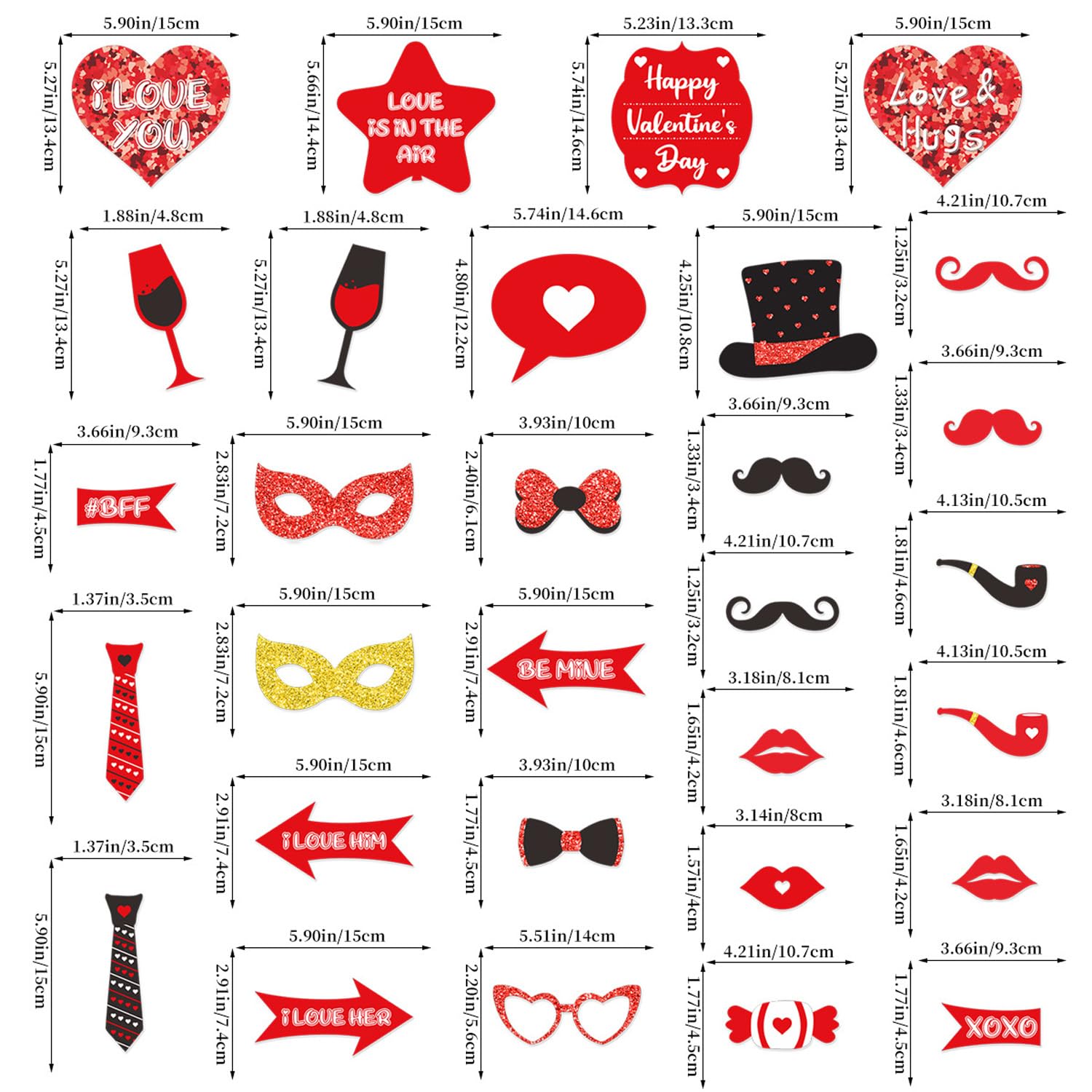 Wholesale Photo Booth Props - Valentine's Day Romantic Party Props - Image 3
